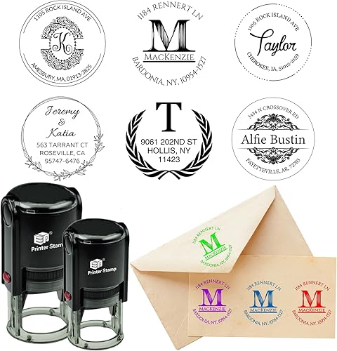 Miniatura 10 de Sello personalizado con autoentintado de dirección de retorno, sello personalizado con logotipo de texto  Sello de logotipo de negocios  Sello de