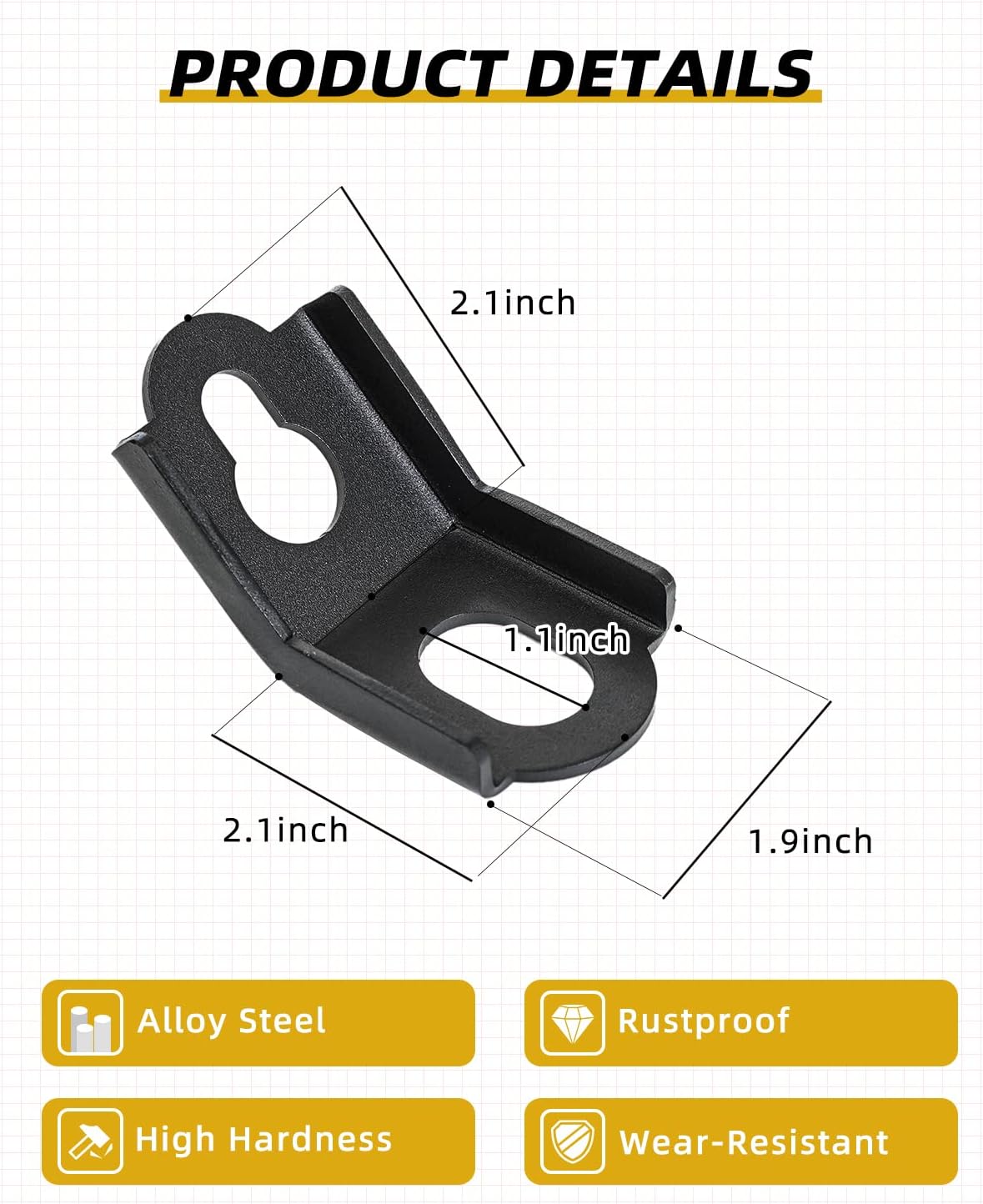 QUICKWOLF Maverick X3 Tie Down Brackets Compatible with Can Am Maverick X3 Tie Down Hooks 2017-2024