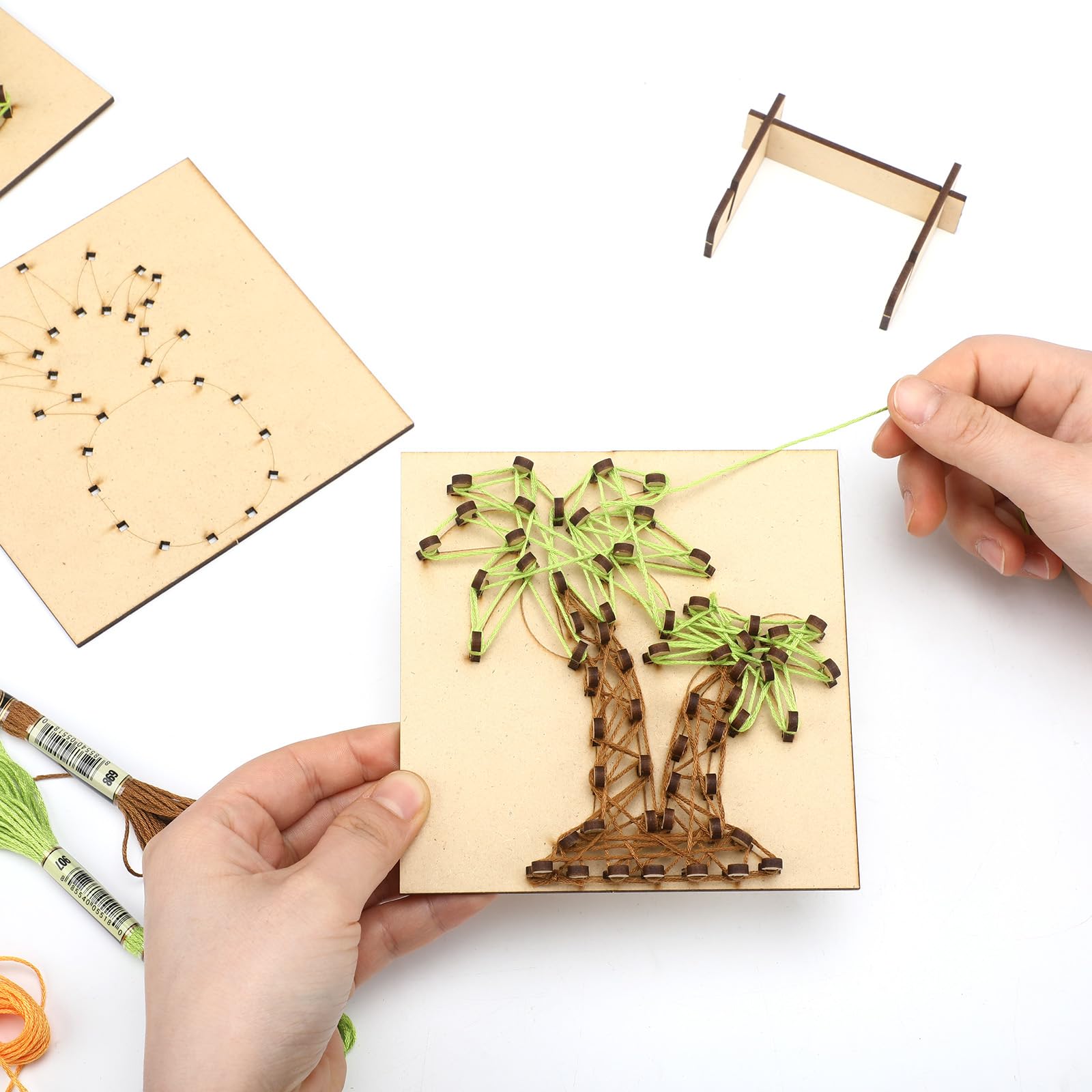 クラフト・布製品 String Art Amazon.com: Janlaugh Set of 4 Summer String Art Kit Palm Trees