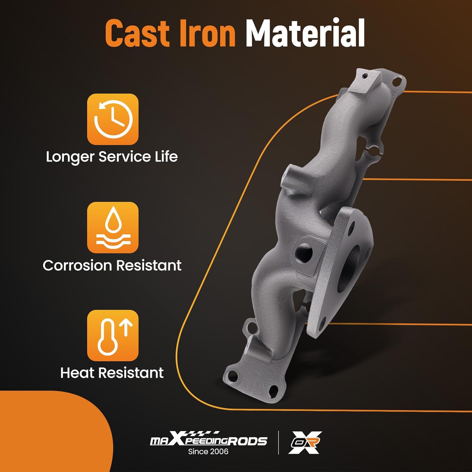 maXpeedingrods Exhaust Manifold Kit 674-937 12630741 with Gasket for Buick Lacrosse 2010-2016 Regal 2011-2017 Verano, for Chevrolet Impala Malibu Orlando, for Pontiac G6 Saturn Aura, L4 2.0L 2.4L