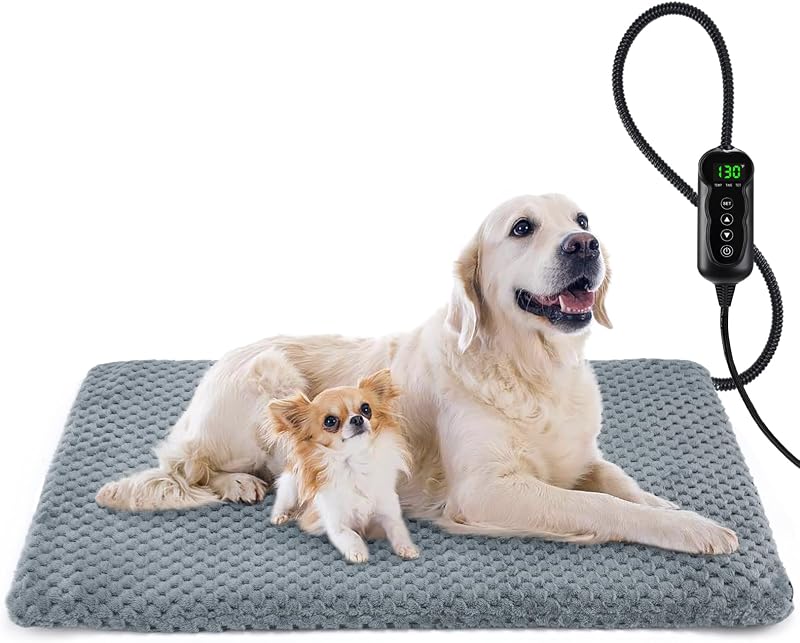 Manta Térmica para Gatos e Cães INVENHO com Temperatura Ajustável e Timer 88,9 x 61 x 2,54 cm
