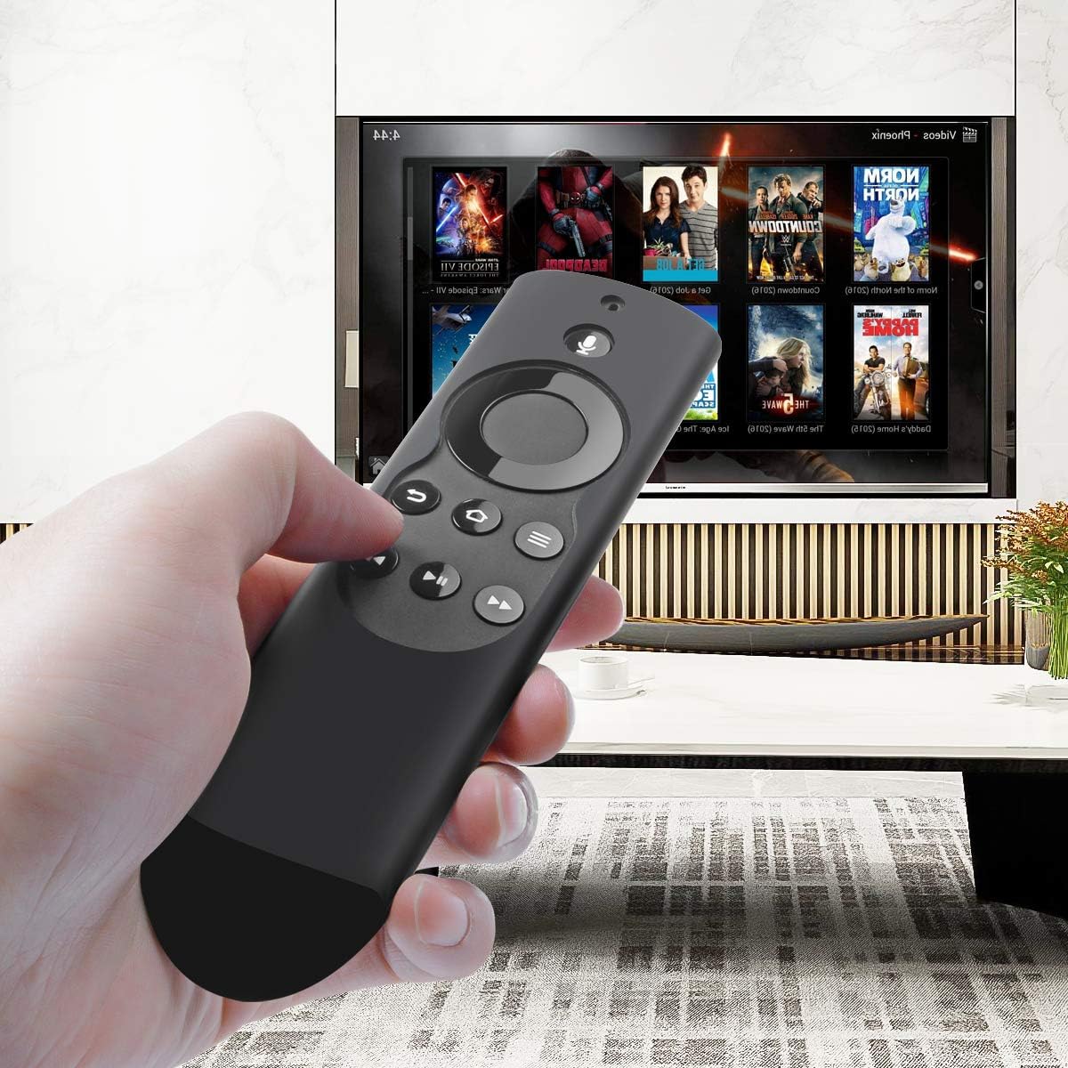 [2 Pack] Silicone Cover Case for 5.9 inch TV Firestick/TV 2017 Edition (2rd Gen) Compatible with Voice 1st Gen TV Remote Control (Purple & Blue)