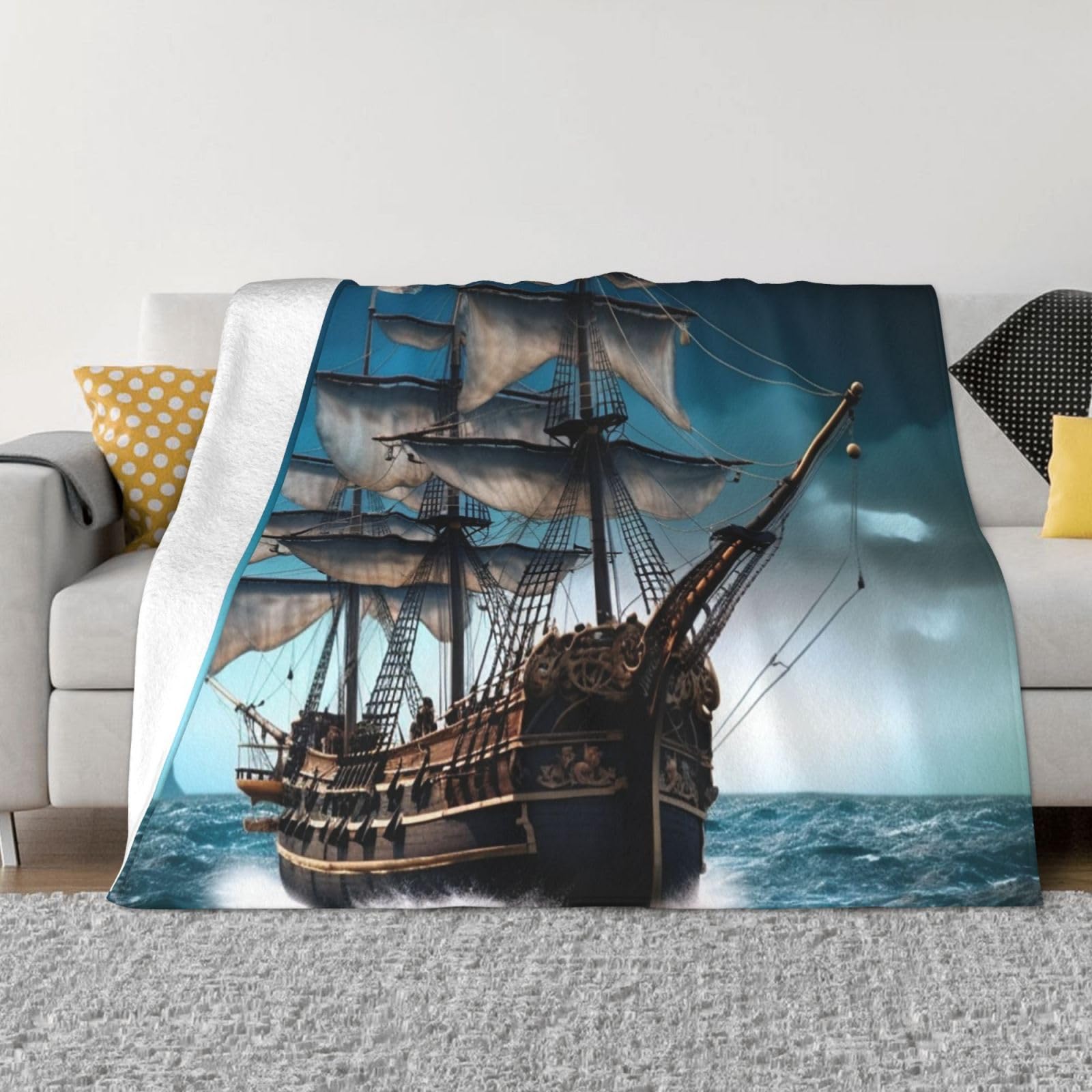 Couverture polaire imprimée pirate le cadeau idéal pour décorer une chambre d'enfant