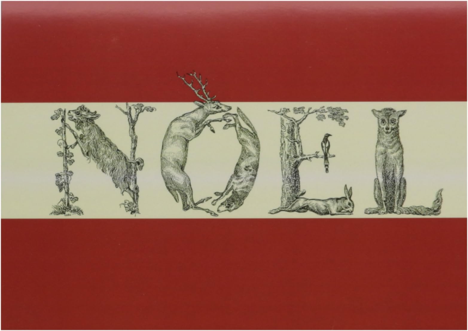 Nouvelles Images Holiday Boxed Note Card Set, Noel in Forest Animals Letters (XDB 448)