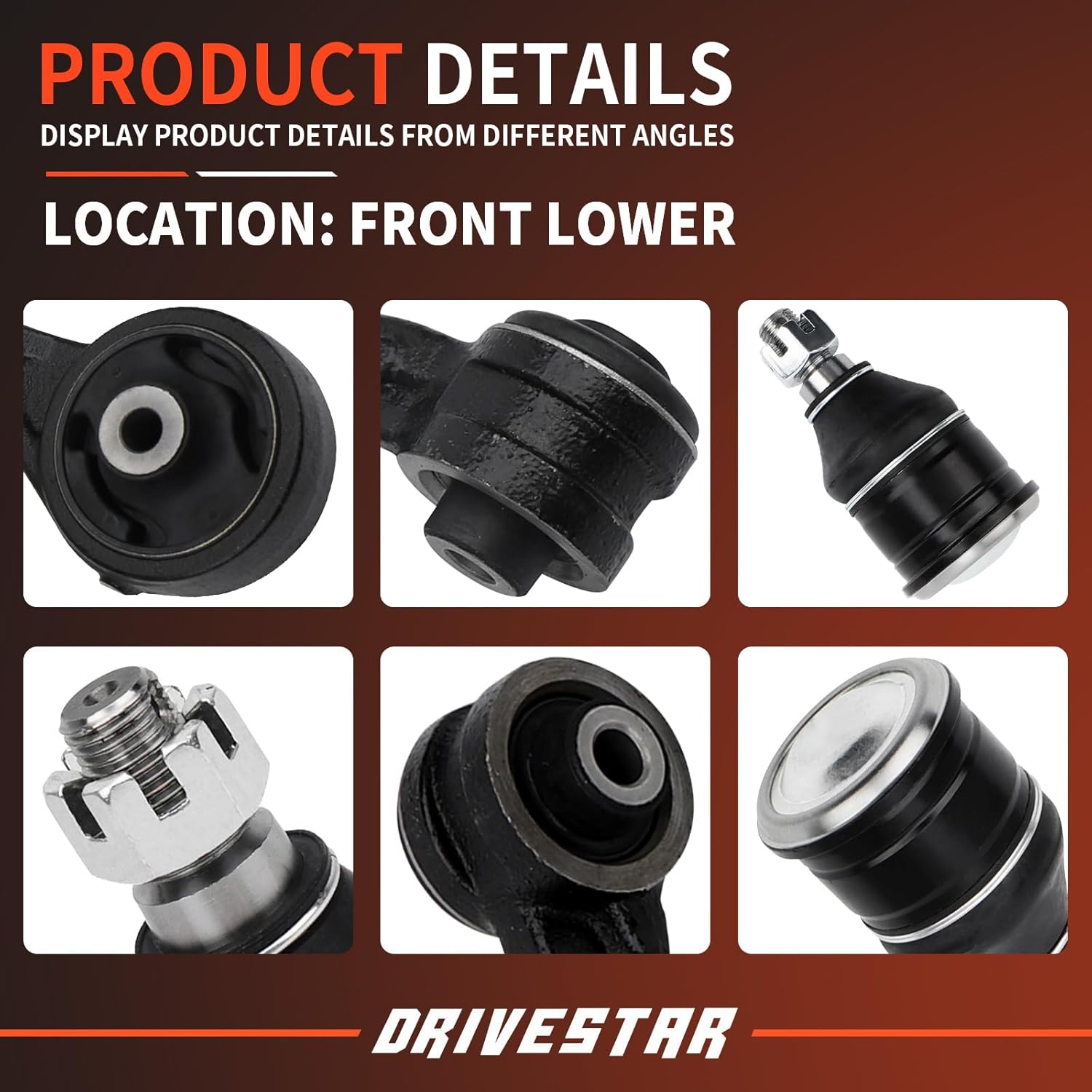 DRIVESTAR Front Lower Left Right Control Arm/Ball Joint, fit 2009-2014 for Acura TSX, 2008-2012 for Honda Accord, 4PCS, K641112 K641113 K500081