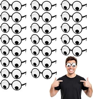 20 Pack Googly Eye Glasses, Novelty Wiggly Eye Glasses, Funny Party Glasses for Halloween, Christmas, Birthday Party, Costume, Photo Booth Props, Festival Party Supplies