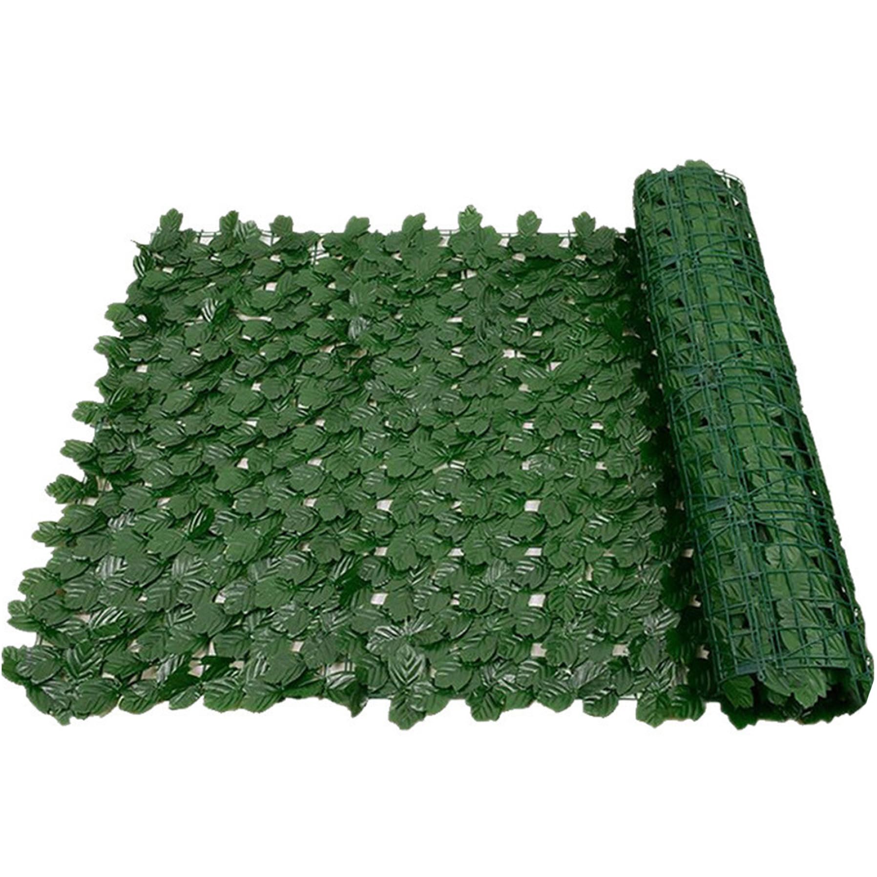 Trellis avec feuilles artificielles anti-vis-à-vis pour cacher un vieux mur