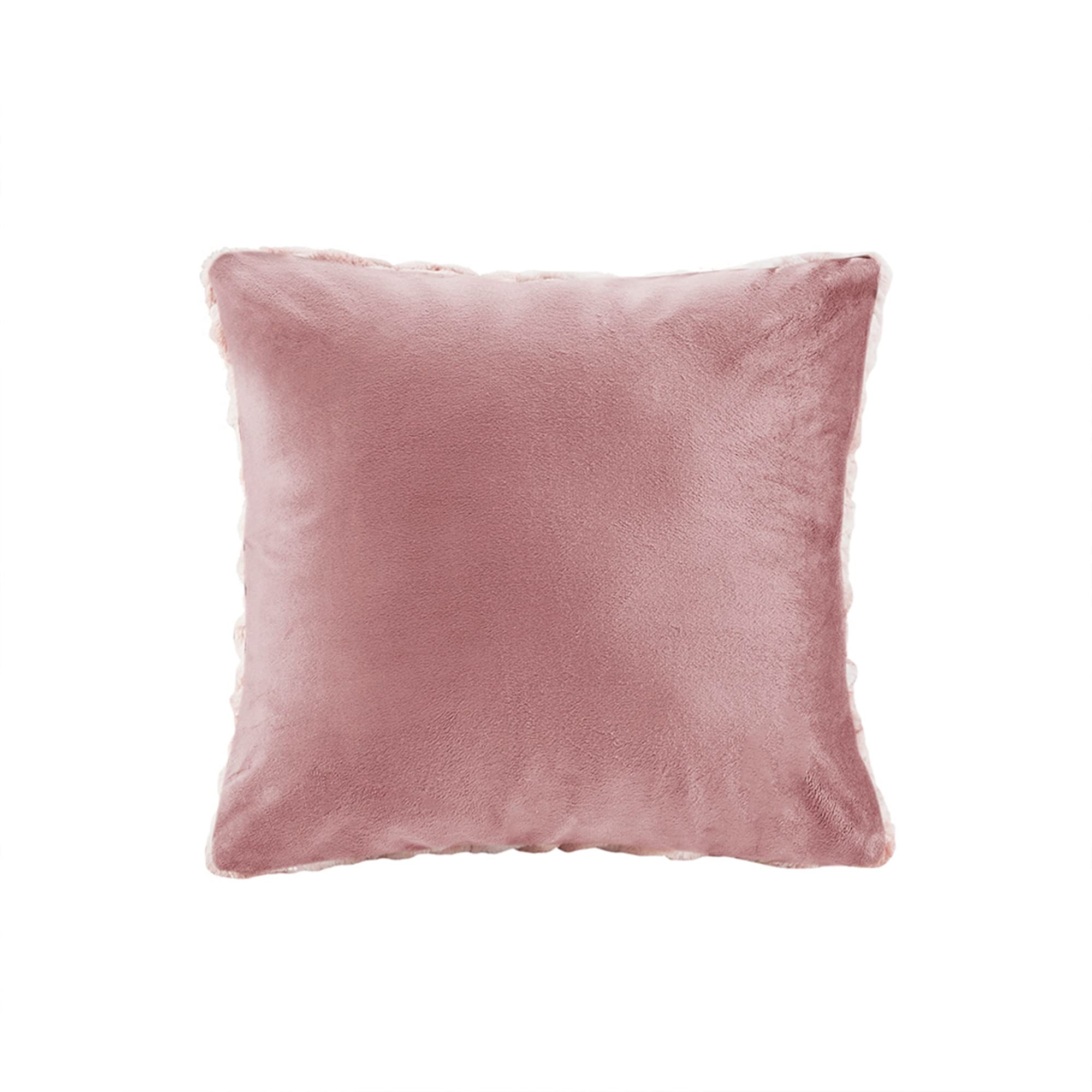 Comfort Spaces Lujoso y Mullido Juego de Manta de Felpa de Piel sintética Suave con 2 Fundas de Almohada cuadradas a Juego, para sofá, Silla, sofá, Sala de Estar, Oficina en casa, teñido Anudado | Calidez ultrasuave y acogedora para sofá o cama, felpa, ce
