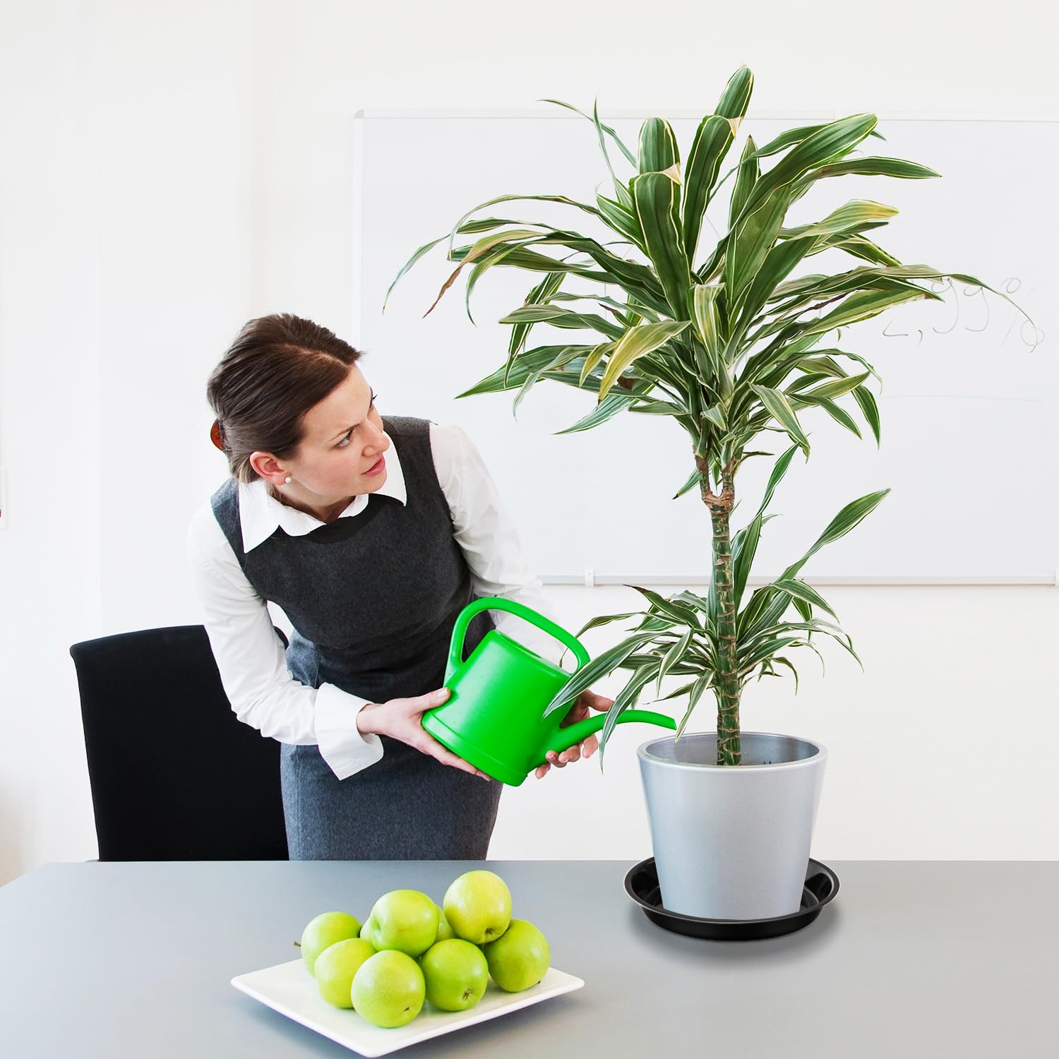 Sottovasi Rotondi Per Piante 32 Cm, Confezione Da 5 In Plastica Resistente, Per Interni/esterni - 2