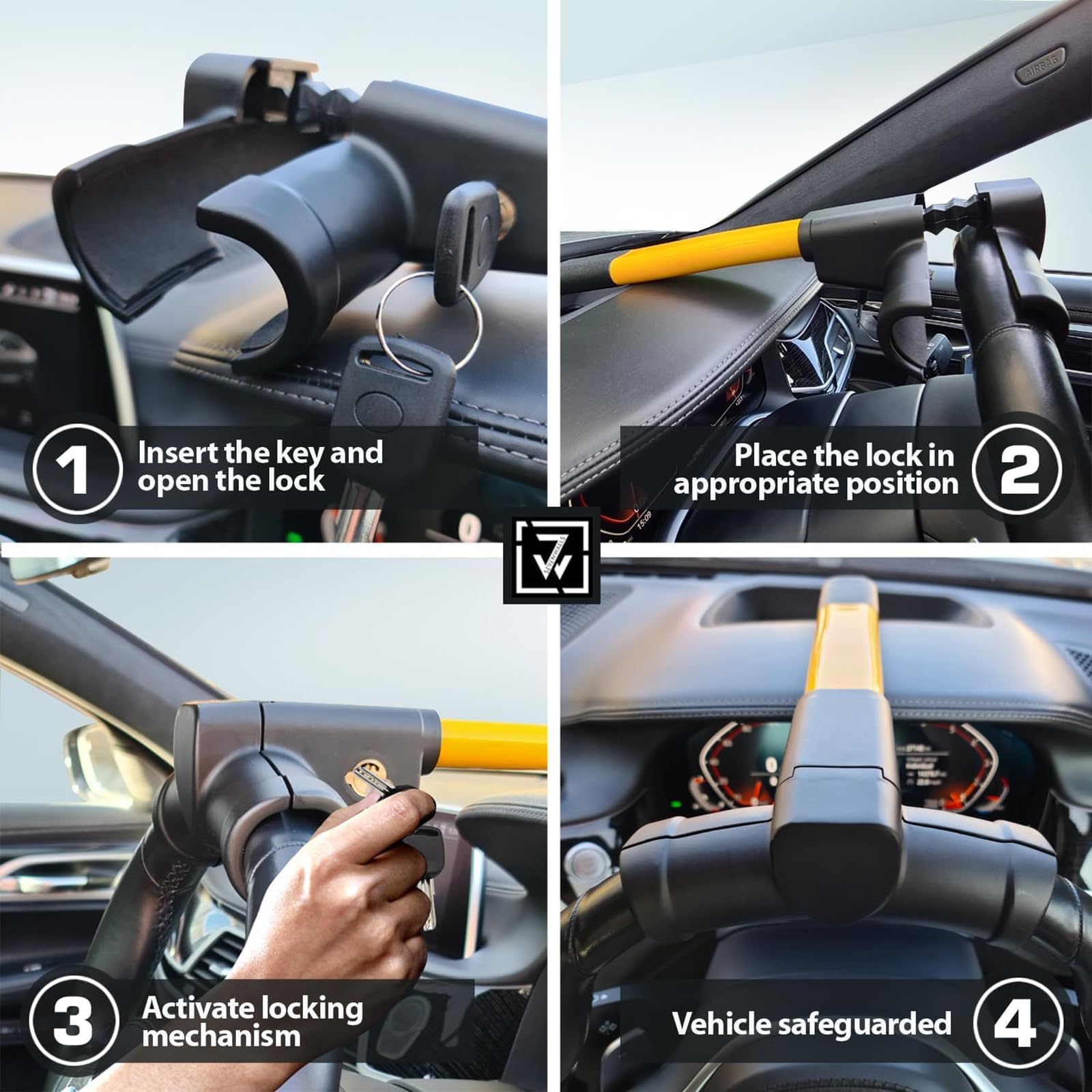 VTANOK Car Steering Lock, for Toyota Yaris Cross Hybride 2020-2025