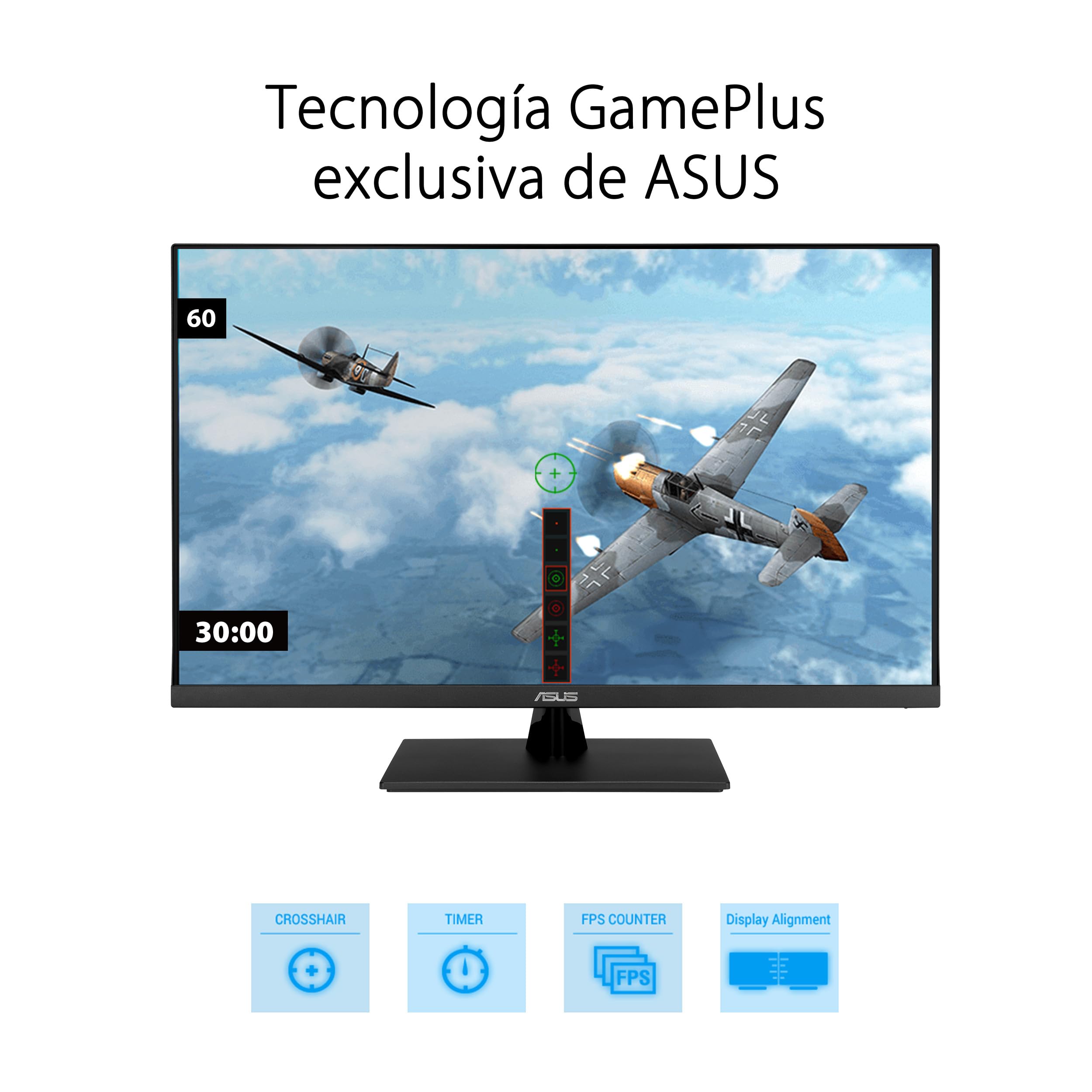 ASUS VP327Q - Monitor Eye Care de 31,5", 4K UHD (3840 x 2160), 99% sRGB, HDR-10, Adaptive-Sync, DisplayPort, HDMI, antiparpadeo, Filtro de luz Azul, montable en Pared