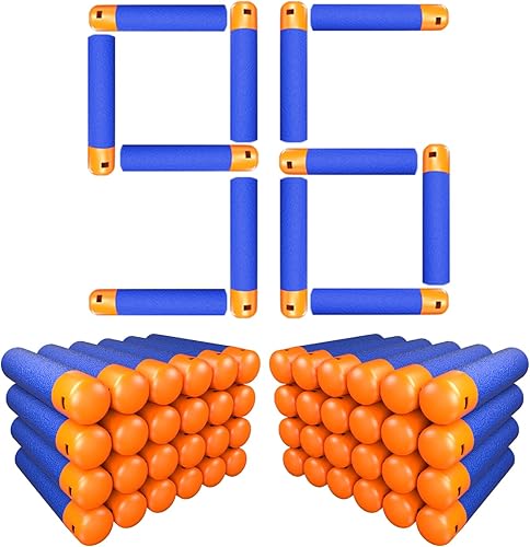 Miniatura 2 de EKIND Dardos de espuma de 3.7 in compatibles con Nerf Elite Mega Series 72-Dart Paquete de recarga (azul)