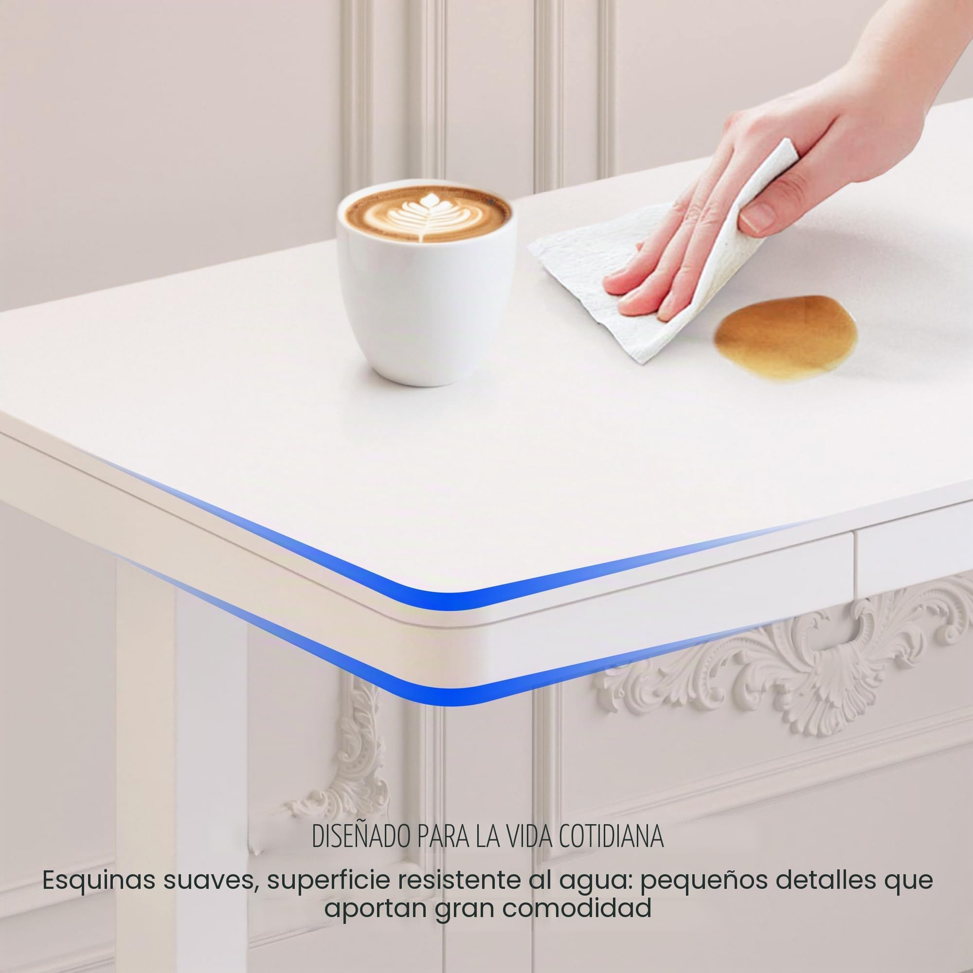 FLEXISPOT Q3 Escritorio Elevable Escritorio con Tablero Entero, Standing Desk, Mesa de Elevable con Función de USB Y Táctil, Tocador con Cajón 120x60cm (Blanco)