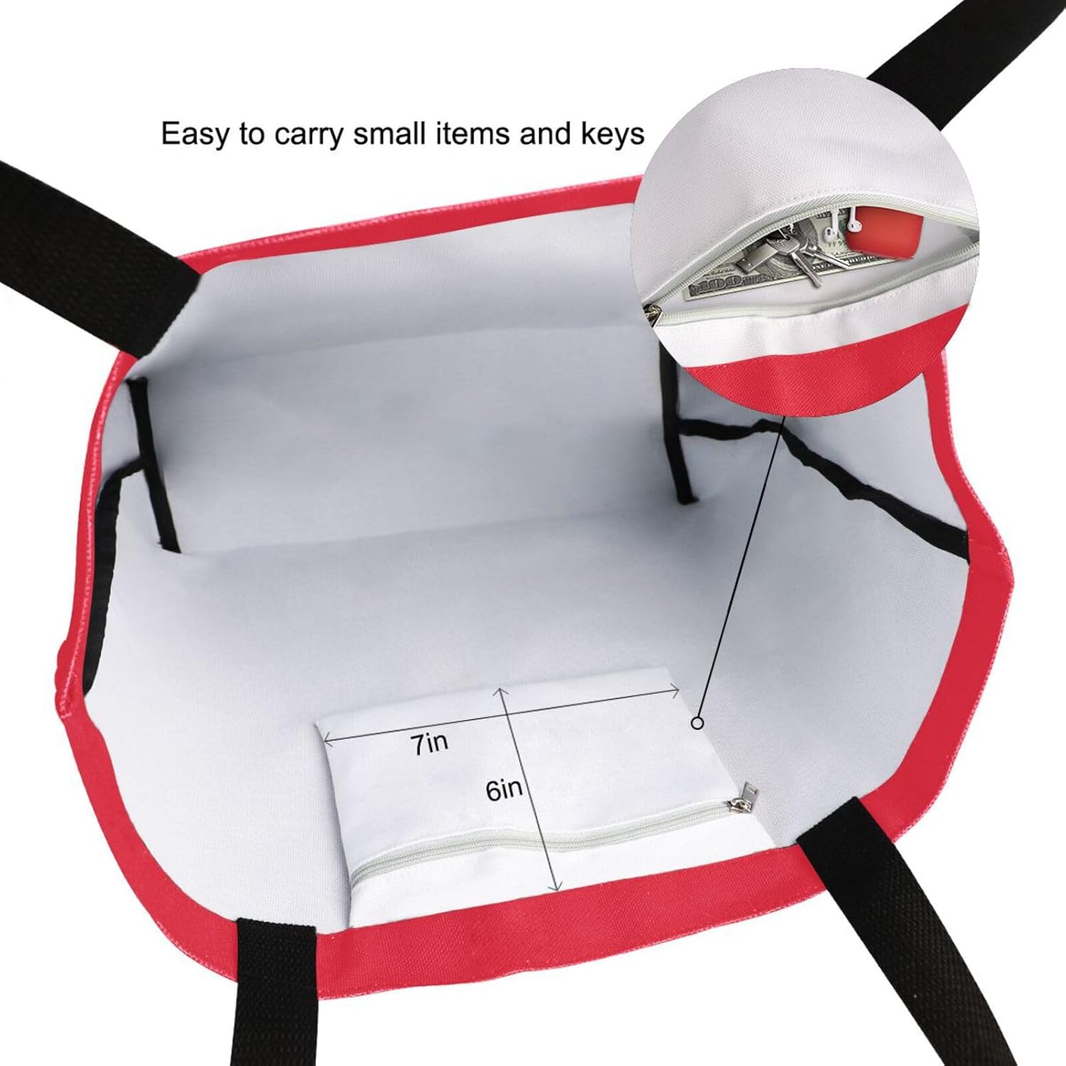 Chic Funny Cute Pattern Big Handle Extra Large Shoulder Tote Bag for Beach Travel Weekender Gym Grocery Shopping - Image 7