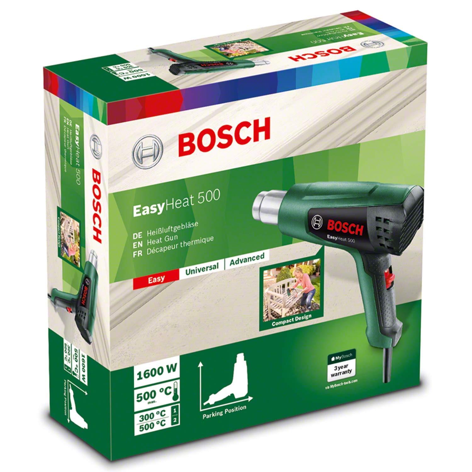 Bosch EasyHeat 500 – dmuchawa gorącego powietrza (1600 W, karton)