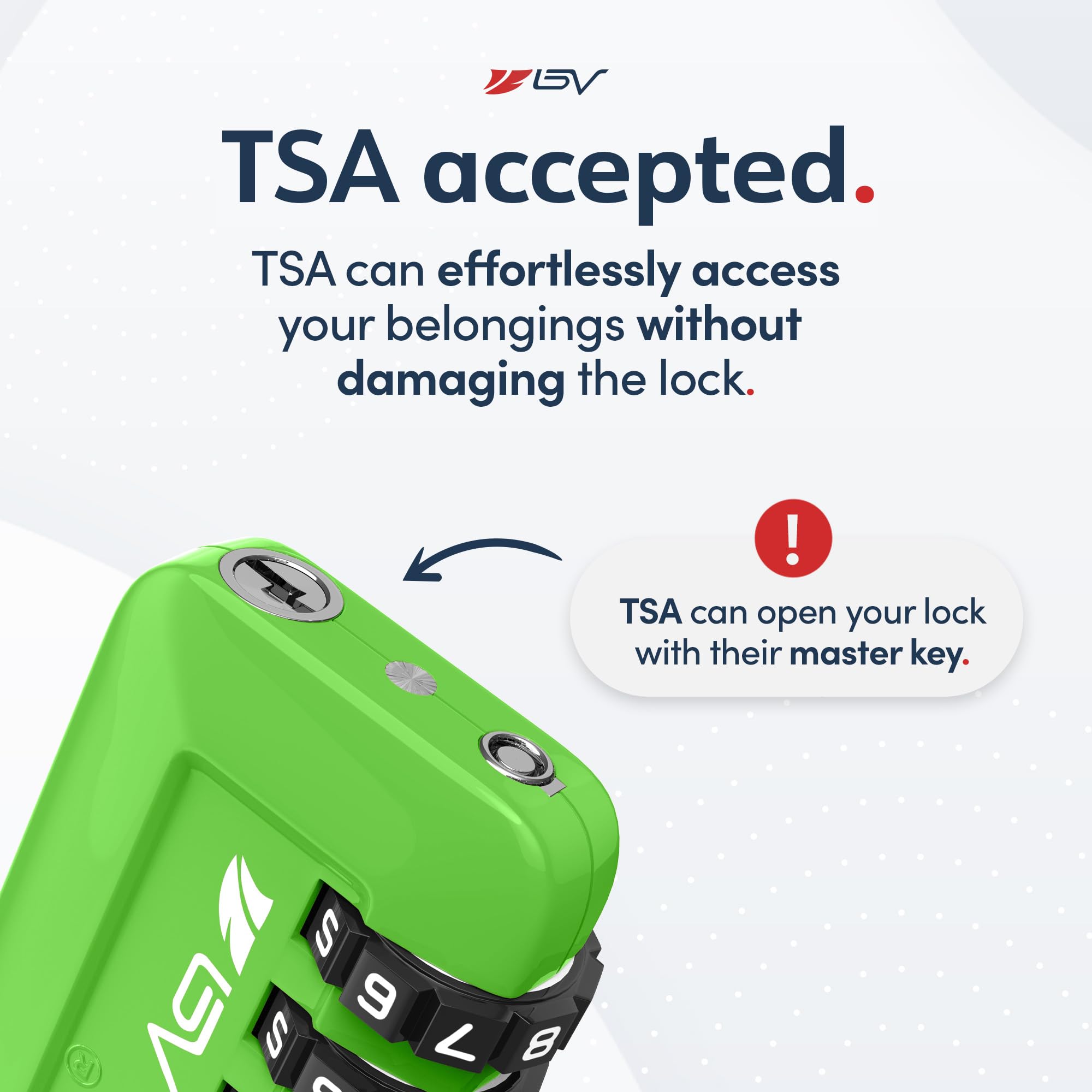 TSA, Lucchetto da viaggio per bagagli, lucchetto a combinazione per armadietti scolastici, valigie, armadietti, cassette degli attrezzi, custodia (verde, confezione da 4)