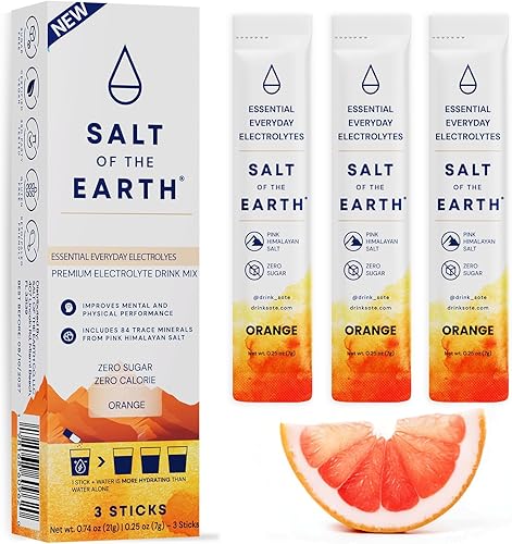 Miniatura 14 de Salt of The Earth - Polvo de electrolitos premium sin azúcar - Hecho con sal rosa del Himalaya - Paquetes de polvo para hidratación | Ingredientes