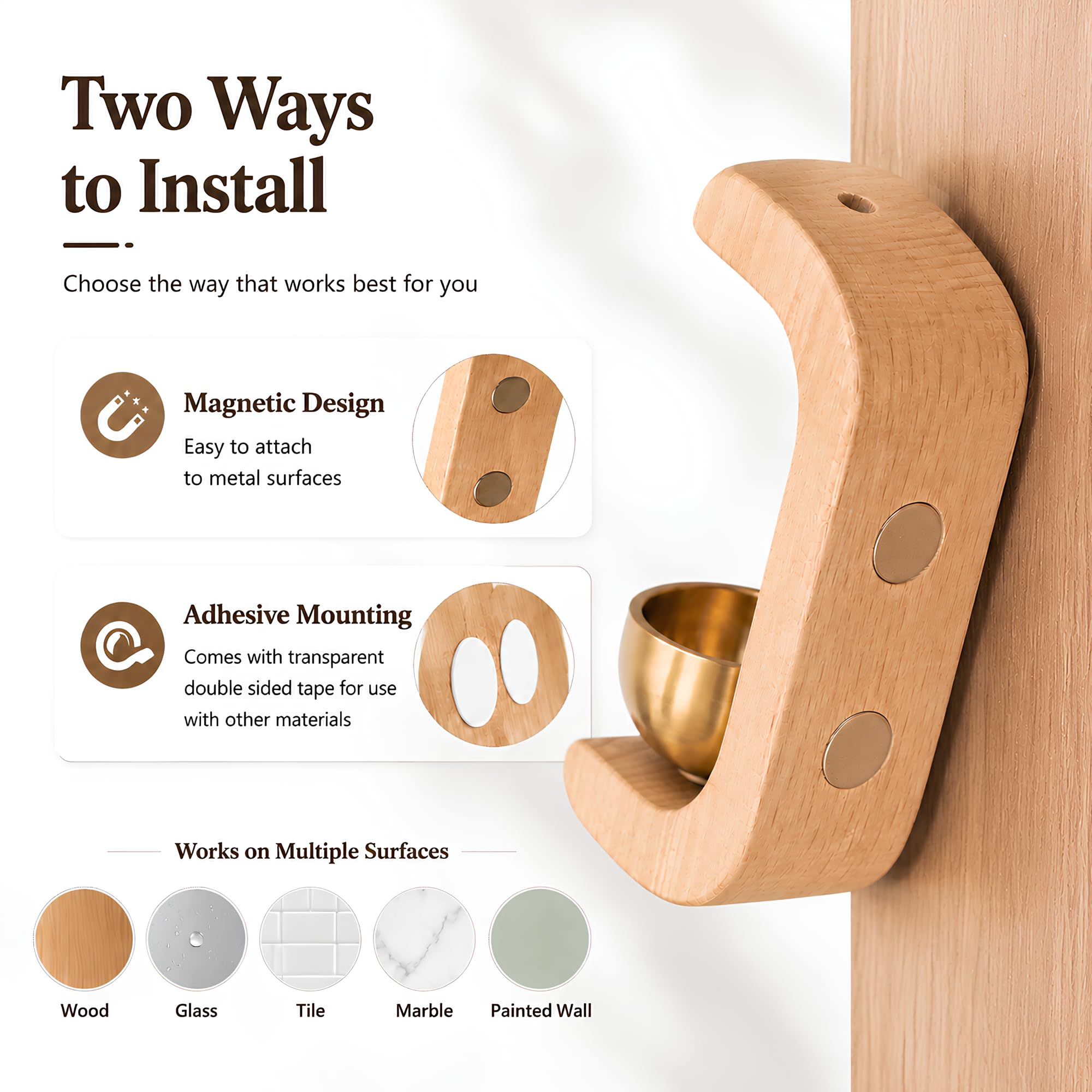 Rustic Wooden Door Chime - 2 Pack -3