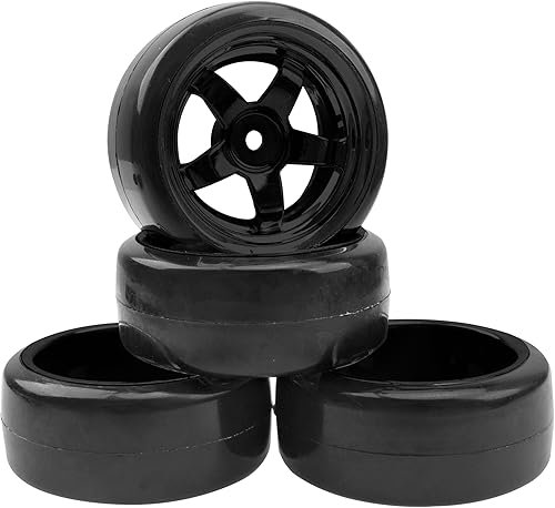 Miniatura 10 de Llantas de plástico duro de 110 RC Drift y llantas de cubo hexagonal de 0.472 in compatibles con Traxxas HSP Tamiya Kyosho Himoto HPI Redcat 110