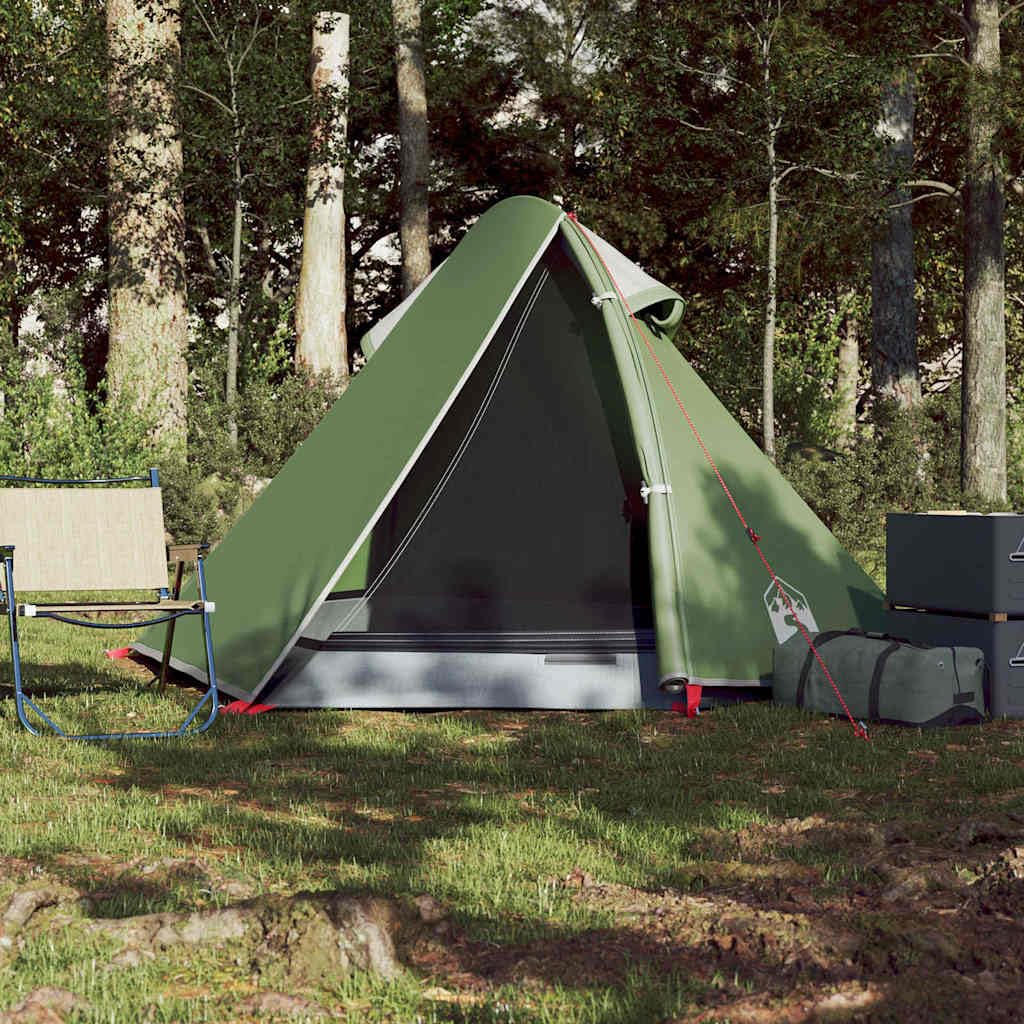 Kuppel-Campingzelt für Personen, Grün, Wasserdicht, T Polyester mit PU-Beschichtung, x x cm, Leichtes Outdoor-Zelt