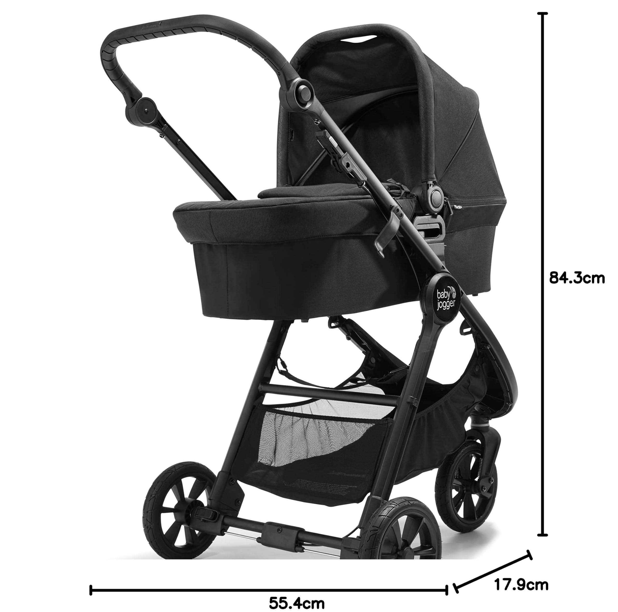 Baby Jogger City Mini GT2 Poussette légère | Pour tout terrain | Mécanisme de pliage rapide à une main | Opulent Black (noir)