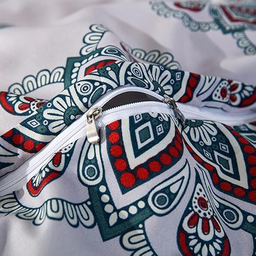 Miniatura 6 de Sviuse Color Clash - Juego de funda de edredón de 3 piezas, tamaño individual, estampado a cuadros con cierre de cremallera, 1 funda de edredón + 2