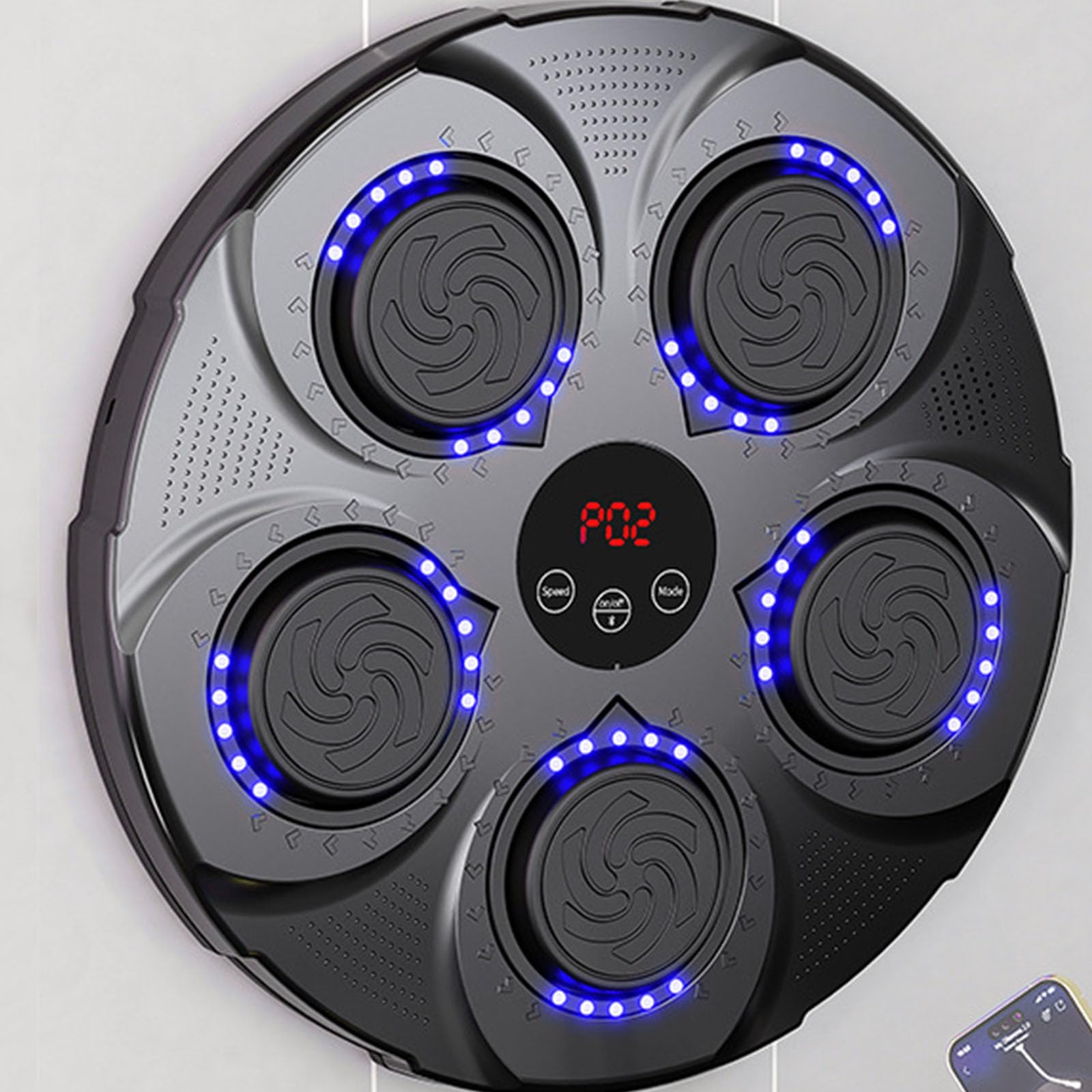Bersaglio di boxe musicale, Esercizio libero, Bersaglio di boxe musicale, Applicazione multi-scena, Collegamento Bluetooth (black B)