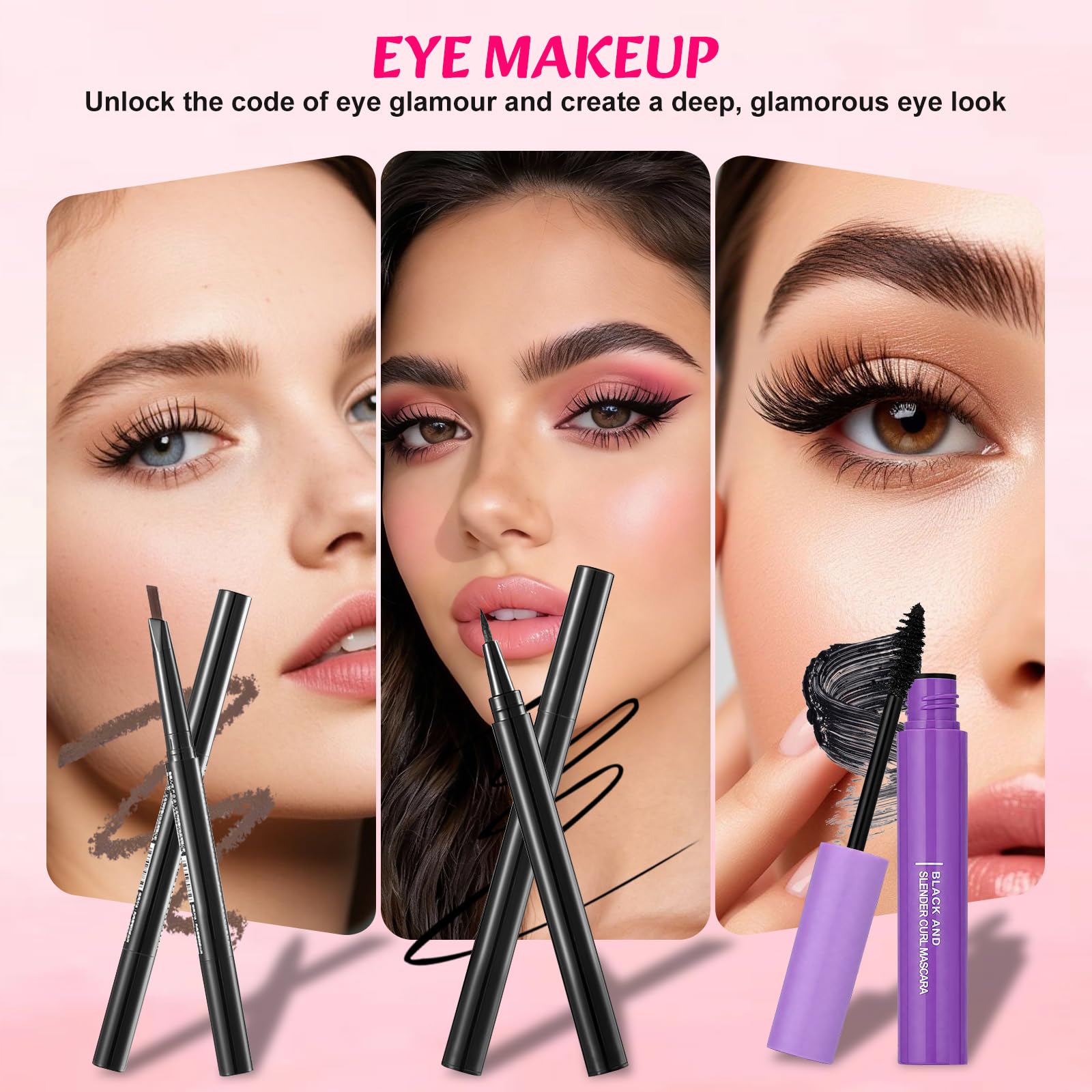 Coffret Maquillage Femme, Kit de Maquillage Professionnel, Malette Maquillage Adolescente Fille, Makeup Gift Set Portable et Légère avec Palette à Yeux Fond de Teint Correcteurs Gloss à Lèvres Mascara