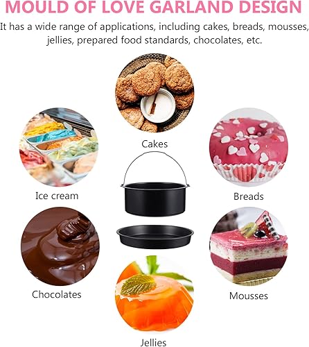 Miniatura 5 de Hemoton Accesorios para freidora de aire de 7 pulgadas, molde para hornear para olla a presión, horno, bandeja para tartas, molde antiadherente,