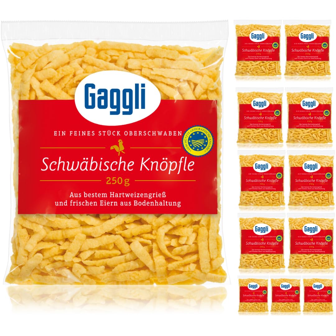 Gaggli Schwäbische Knöpfle Nudeln pasta nudeln 250 gramm x 12 Stück
