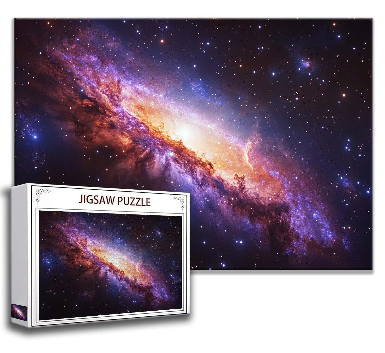 Puzzle Spazio Puzzle 1500 Pezzi, Difficili Impossible Puzzle Cielo stellato Puzzle Grandi Dimensioni per Adulti 87 x 57 cm Bambini 3 4 5 6 7 8 Anni Bambino, Bambina Rilassamento e Intelligence O-0