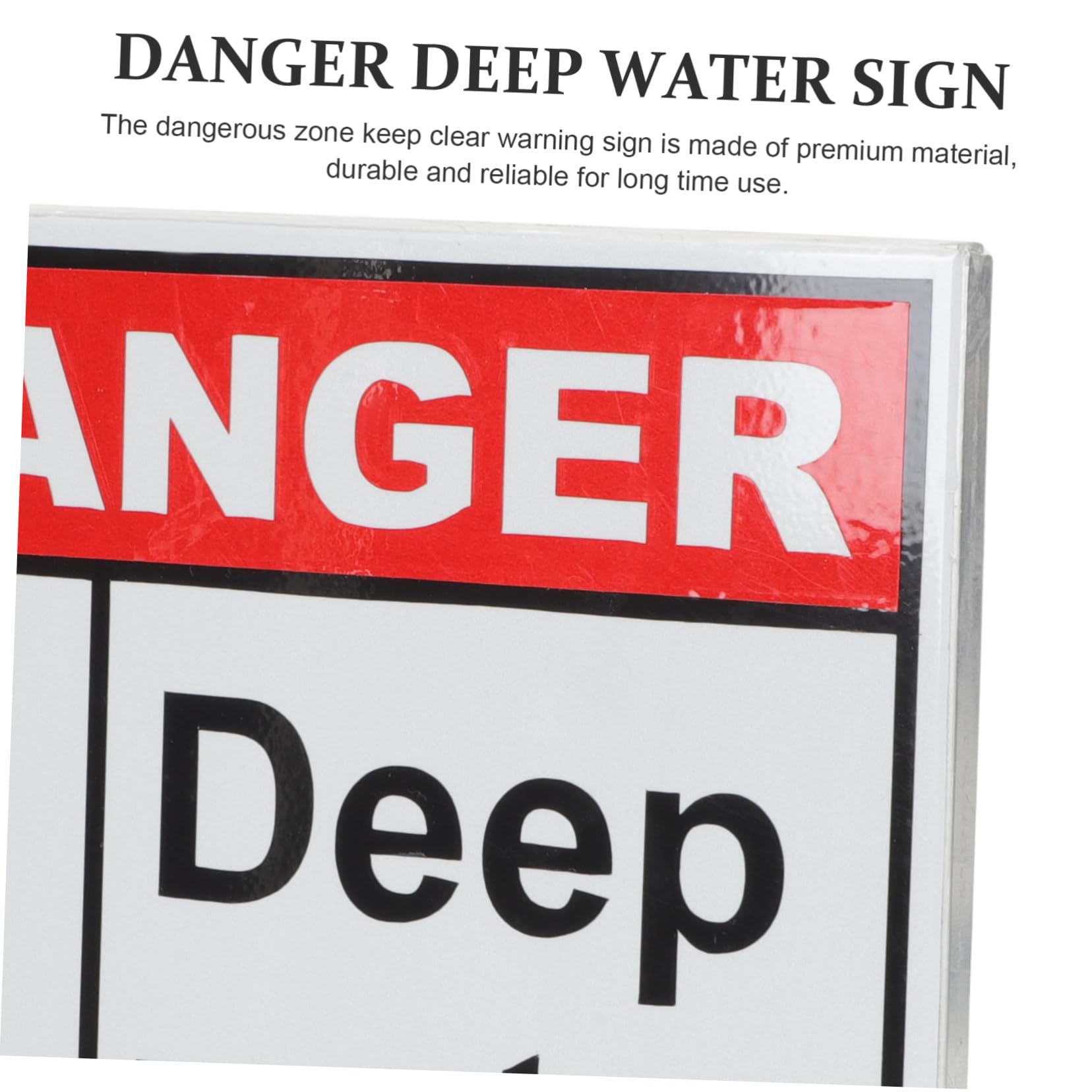 Didiseaon 3 Piezas De Señal De Identificación De Peligro De Profundidad De Agua Señal De Prohibición De Entrada De Stop es De Seguridad De Precaución Para De