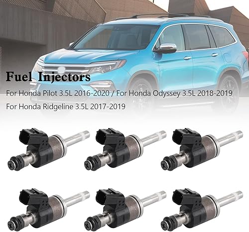 Miniatura 2 de 6 inyectores de combustible aptos para Honda Pilot 3.5L 2016-2020, Odyssey 3.5L 2018-2019, Ridgeline 3.5L 2017-2019, boquilla de inyector de