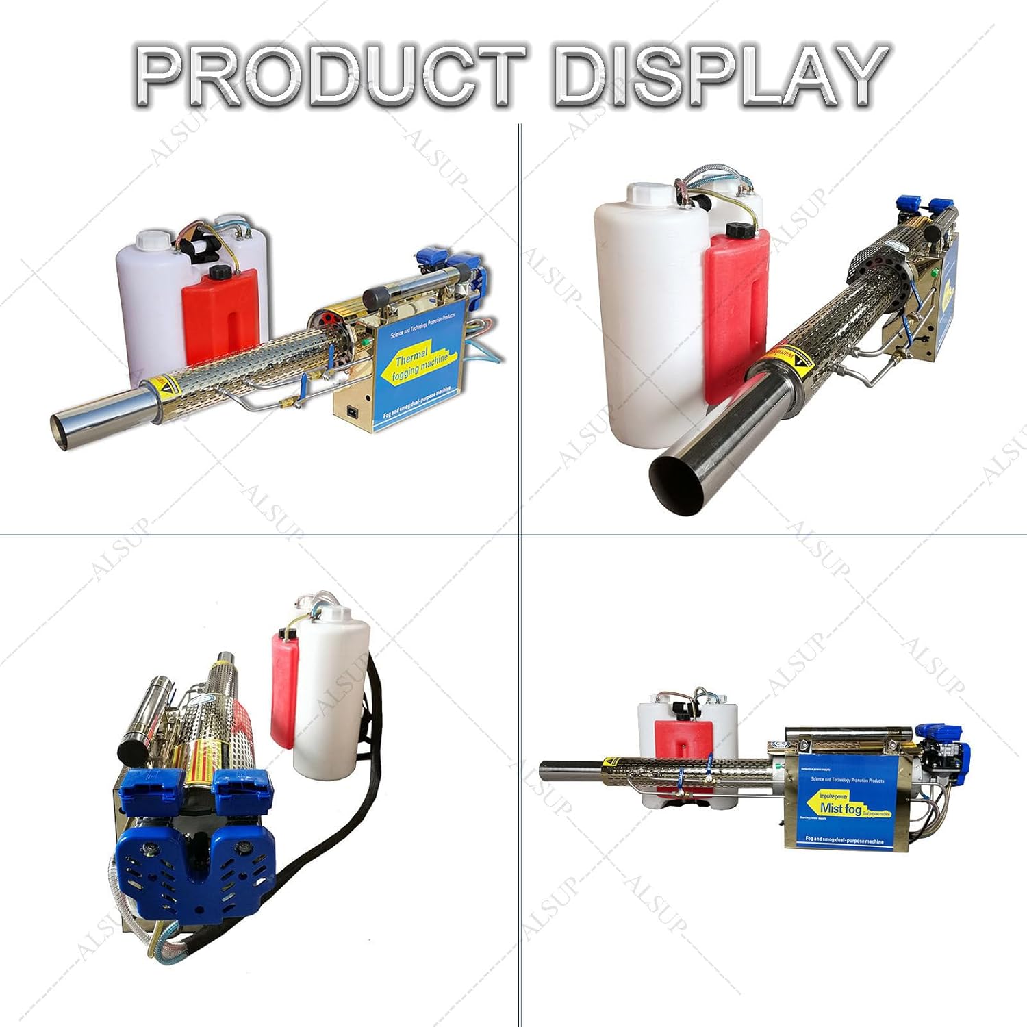 15L Portable Pulse Jet Fogger Machine, Thermal Water Spray Electric Sprayer with Dual 3D Heat Dissipation & Double Tube Cooling for Farm Garden Control Fogging 100