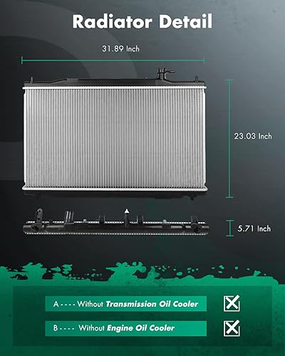 Vista 587 de SCITOO Reemplazo completo del radiador de aluminio para 1993-1998 para Toyota para T100 2.7L 3.0L 3.4L 2090 Radiador