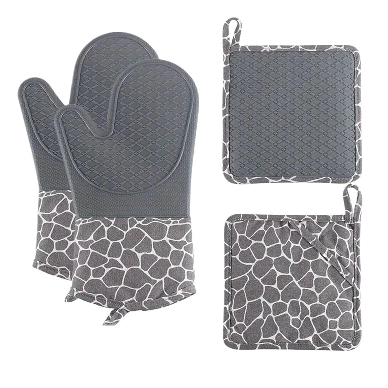 Mitaines de Four en Silicone Extra Longues, Outils Cuisine résistants à la Chaleur