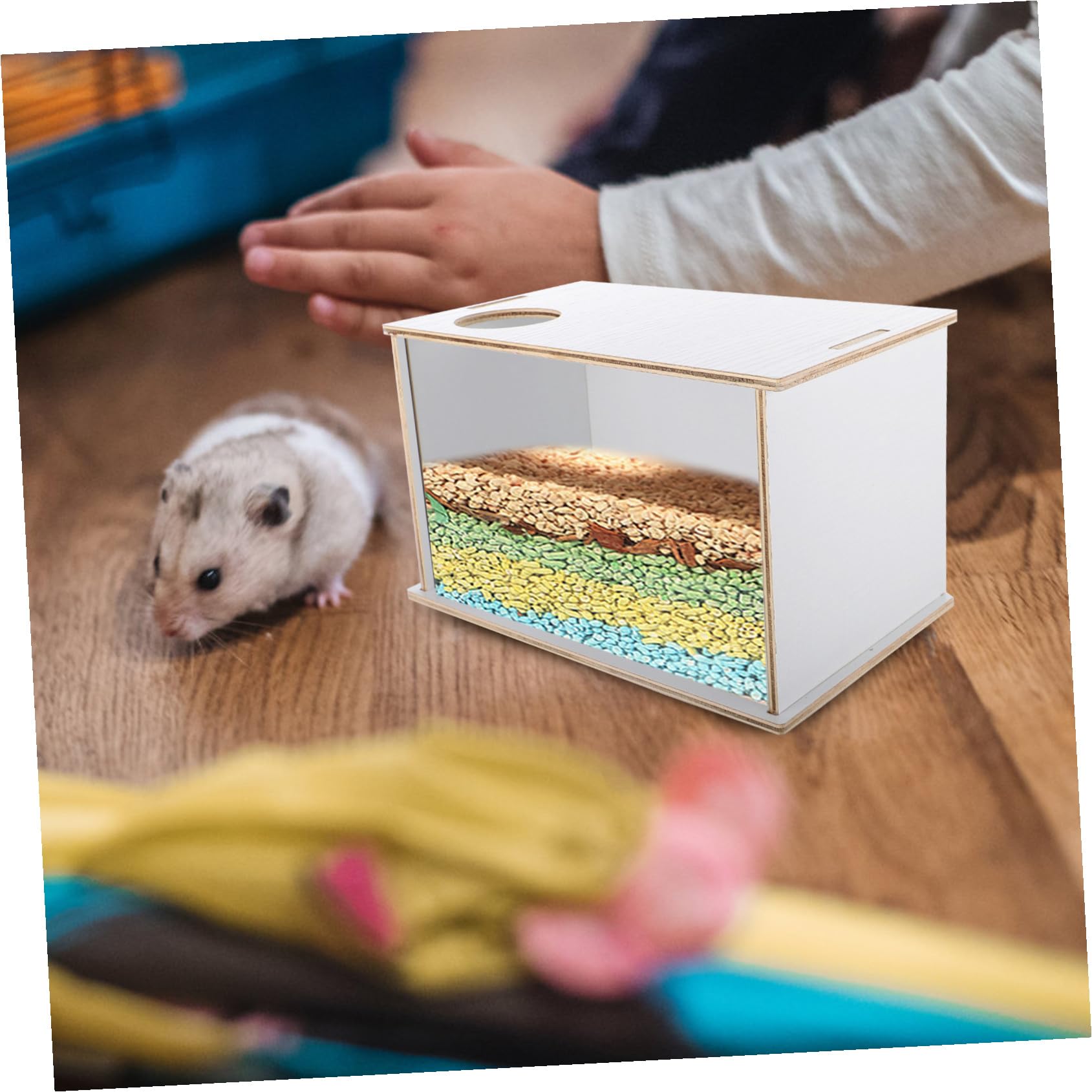 NOLITOY Hamster Sandbad Box Groß Acryl Transparent Mehrzweck Sand badehaus für Kleintiere Wie Mäuse Chinchillas Einfache Reinigung Haushalts sandbad Behälter
