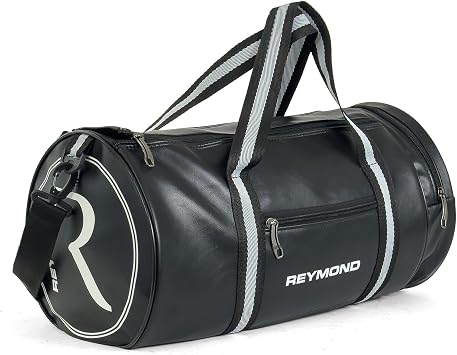 REYMOND Sports Bag Travel | Faux Leather Gym Bag | Cylinder Design Unisex | Fitness Gym Bag | Hand and Shoulder Strap