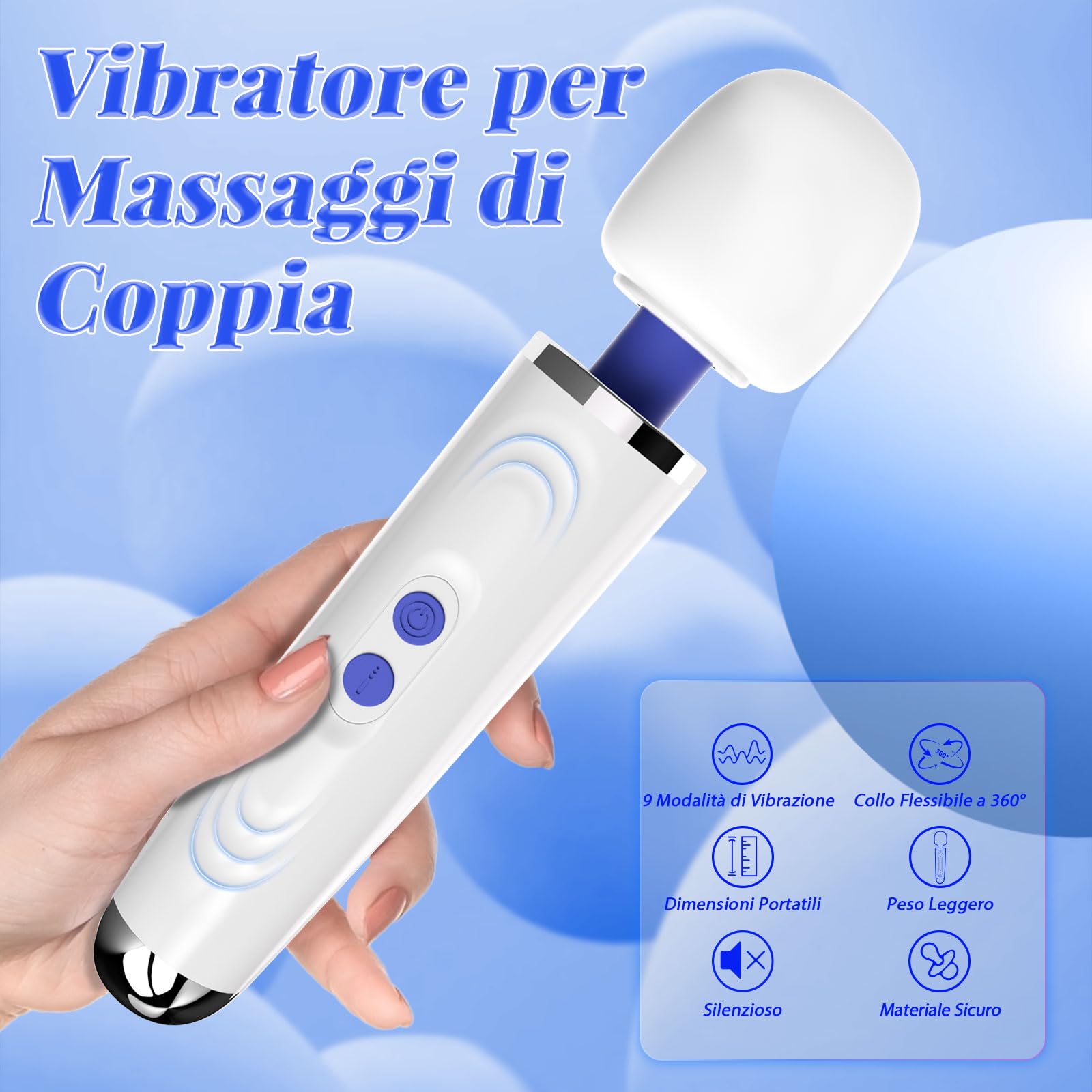 Vibratore Sex Toys Donna Uomo con Accessorio Masturbatore Maschile, Vibratoreper Donna Professionale Masturbatore Uomo con 9 Modalità, Vibratore Massaggiatore Clitoride Sexytoysys per Uomo Coppia