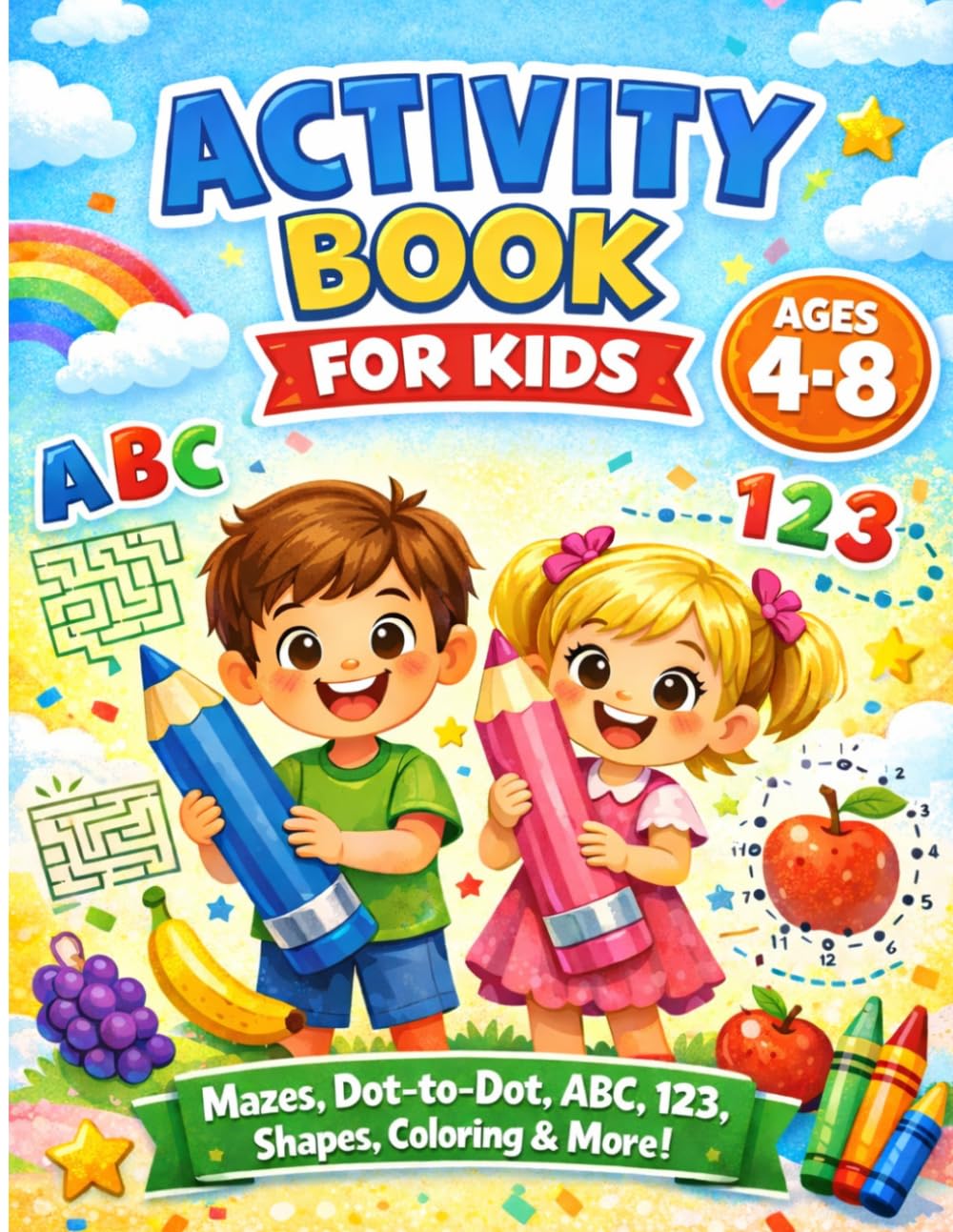 Kids Activity Book for Ages 4–8: Fun and Educational Activities for Boys and Girls (Little Dreamers Activity Books)