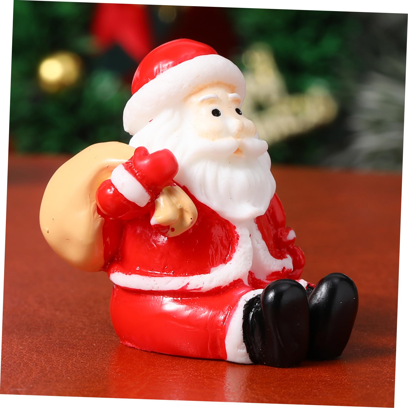 Alipis 12stücke Miniatur-weihnachtsmann aus Kunstharz für Weihnachtsdeko als Dekorative Figur für Mikrolandschaften und Bastelarbeiten für Weihnachtsschmuck Zufälliger Stil