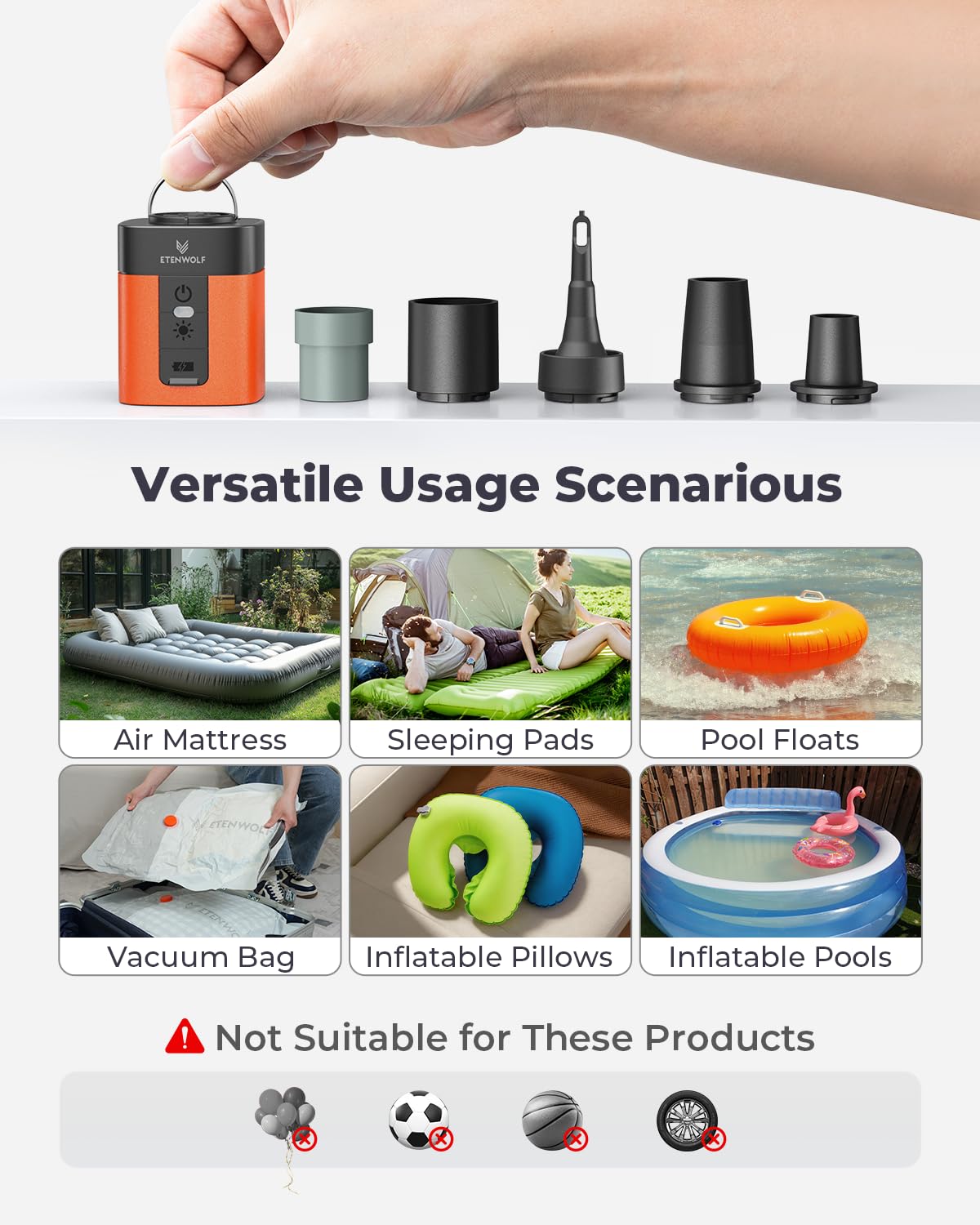 Air Pump for Inflatables with 2600mAh Battery C146537