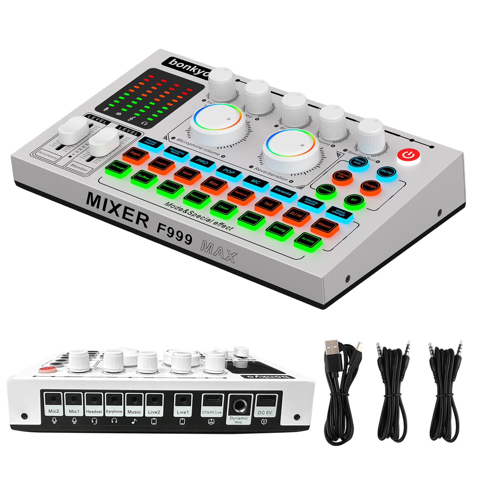 Amazon.com: F999MAX Live Sound Card, RGB Lighting Effects