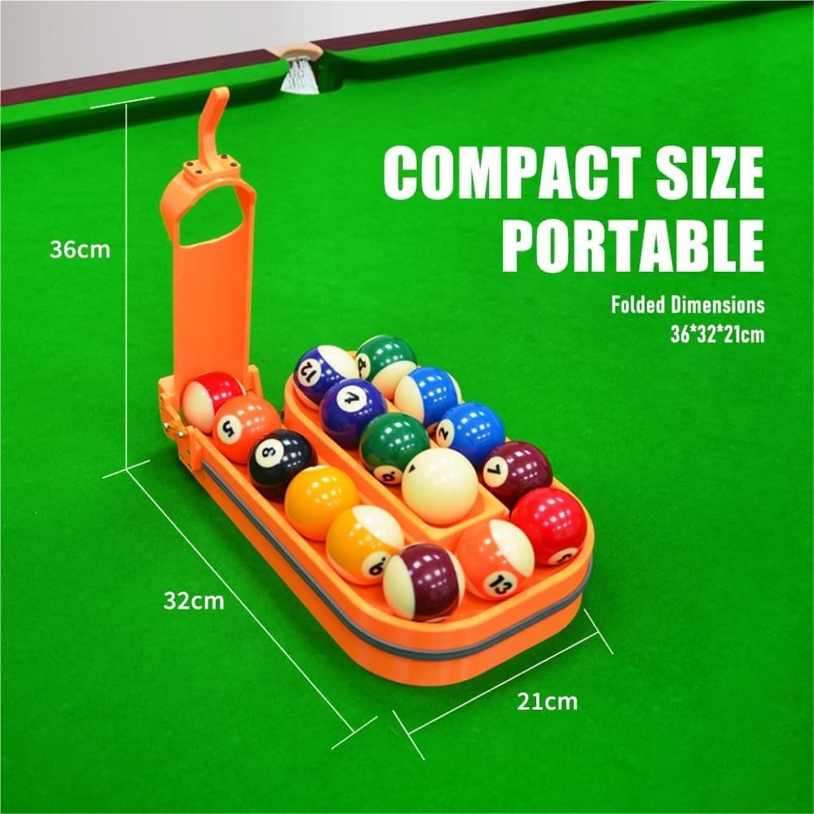 Juego de bolas de billar impreso en 3D, estante de entrenamiento de billar para juego de precisión, capacidad para 15 pelotas, diseño desmontable, ideal para jugadores de piscina y uso en clubes