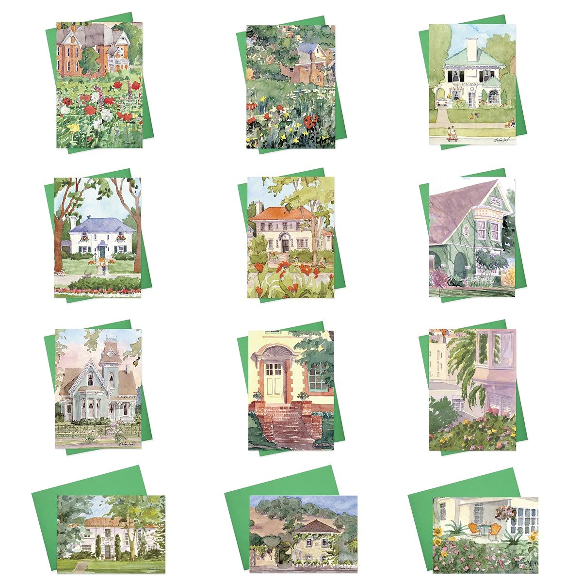 Signature Cards - Home Anniversary Greeting Cards (Realtor & Mortgage Brokers), 5x7 Inches, 25 Cards & 26 Green Envelopes (BF2021)