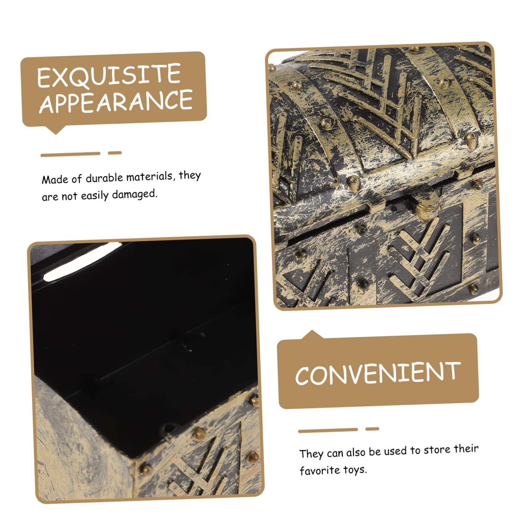 TOYANDONA Pirate Treasure Chest Storage Boxes 10pcs Plastic Toys Game Props Ideal for Boys and Girls' Birthday Christmas