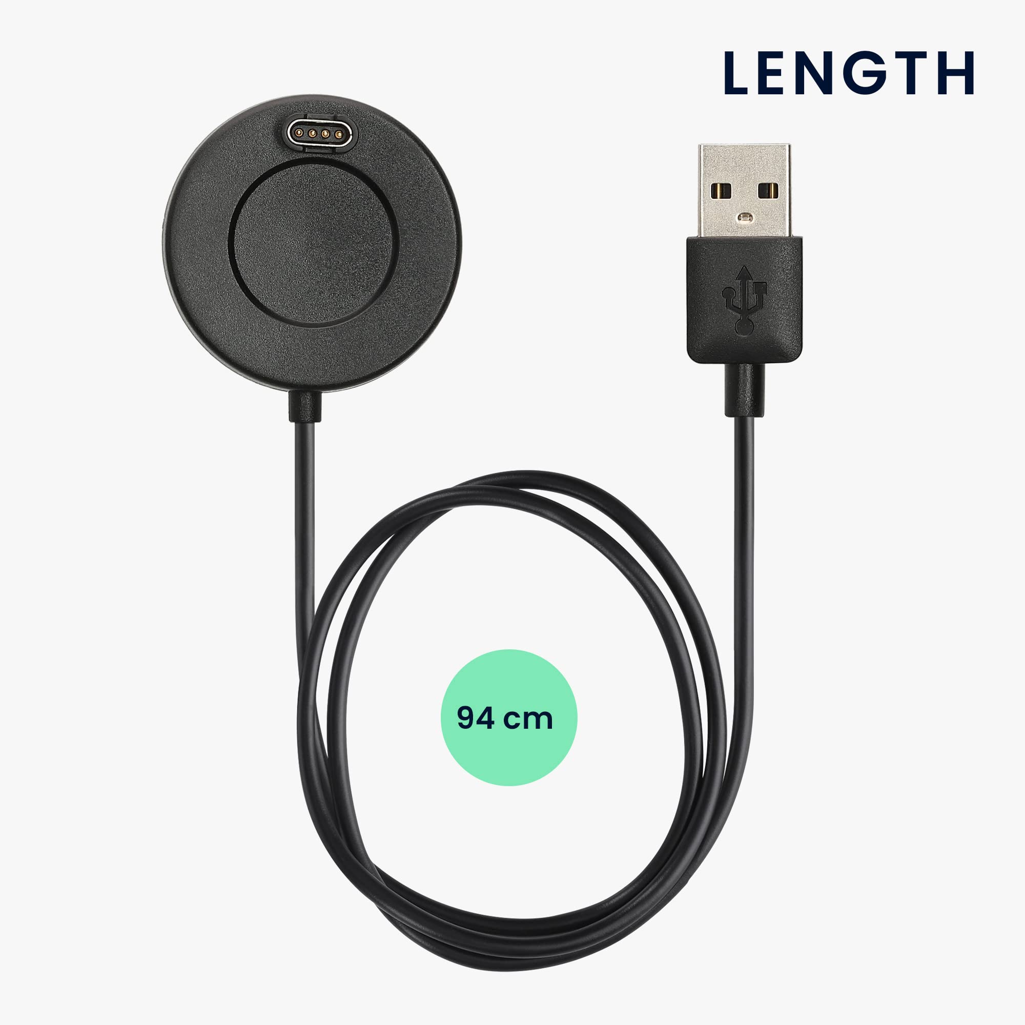kwmobile Kabel USB ładowarka kompatybilna z Garmin vivomove Style/Luxe/vivomove 3 kabel - przewód do ładowania do smartwatcha - czarny