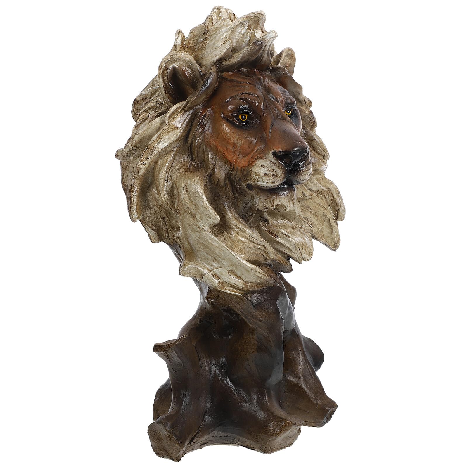 Statue Tête de Lion abstrait nordique en résine pour un ornement animalier chic