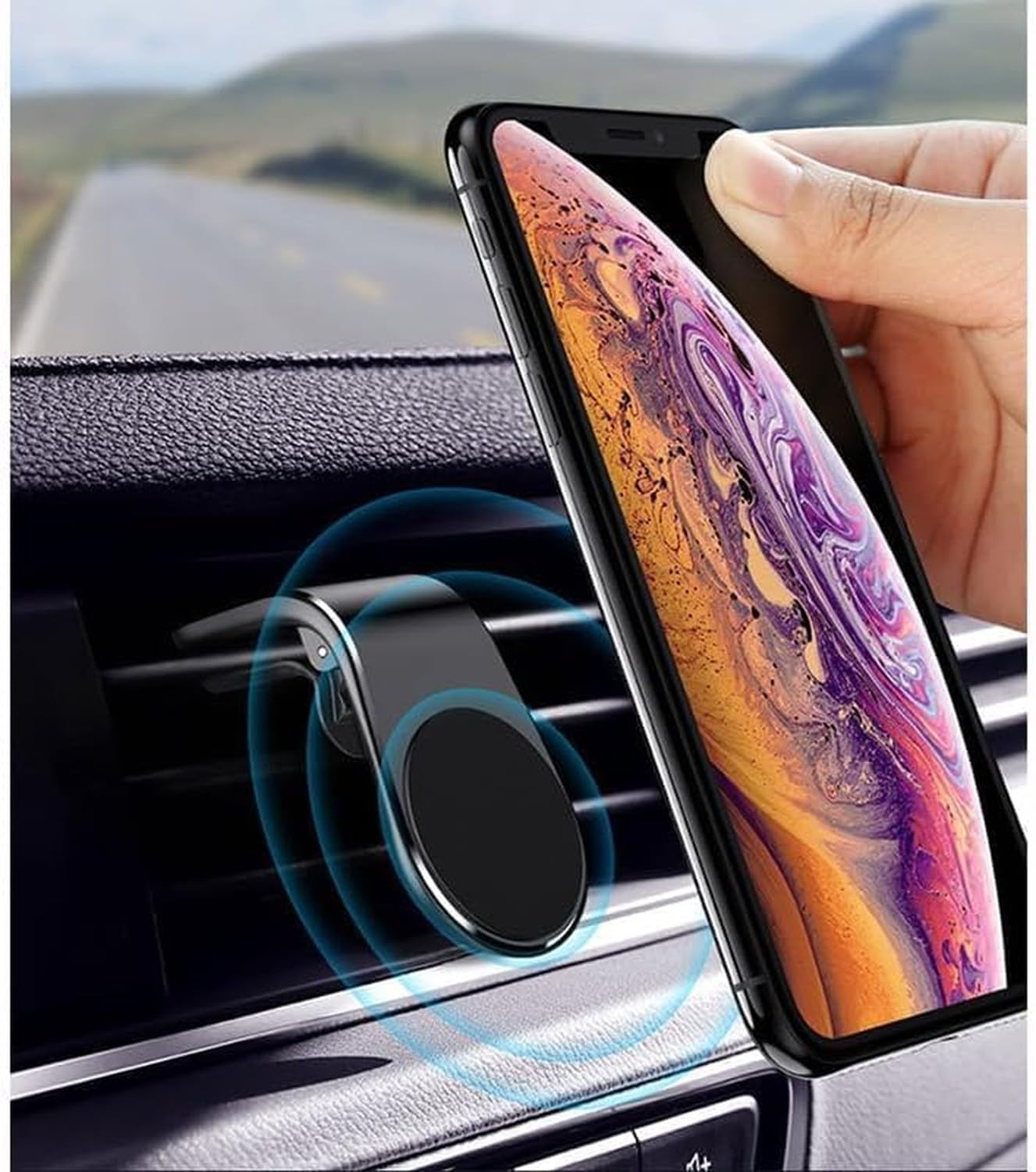 Supporto per Cellulare Auto per Skoda Fabia 2021-2024, Supporto Telefono in Auto Ninfea d'Aria Rotazione 360°, Cradle Telefono Portatile, C, Normal