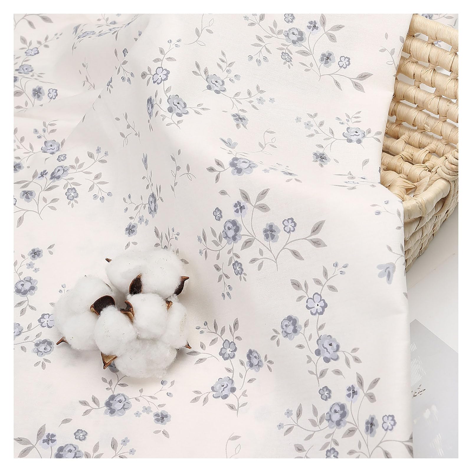 Tessuto di cotone per bambini, 200 x 235 cm, al metro, per cucire, fiori